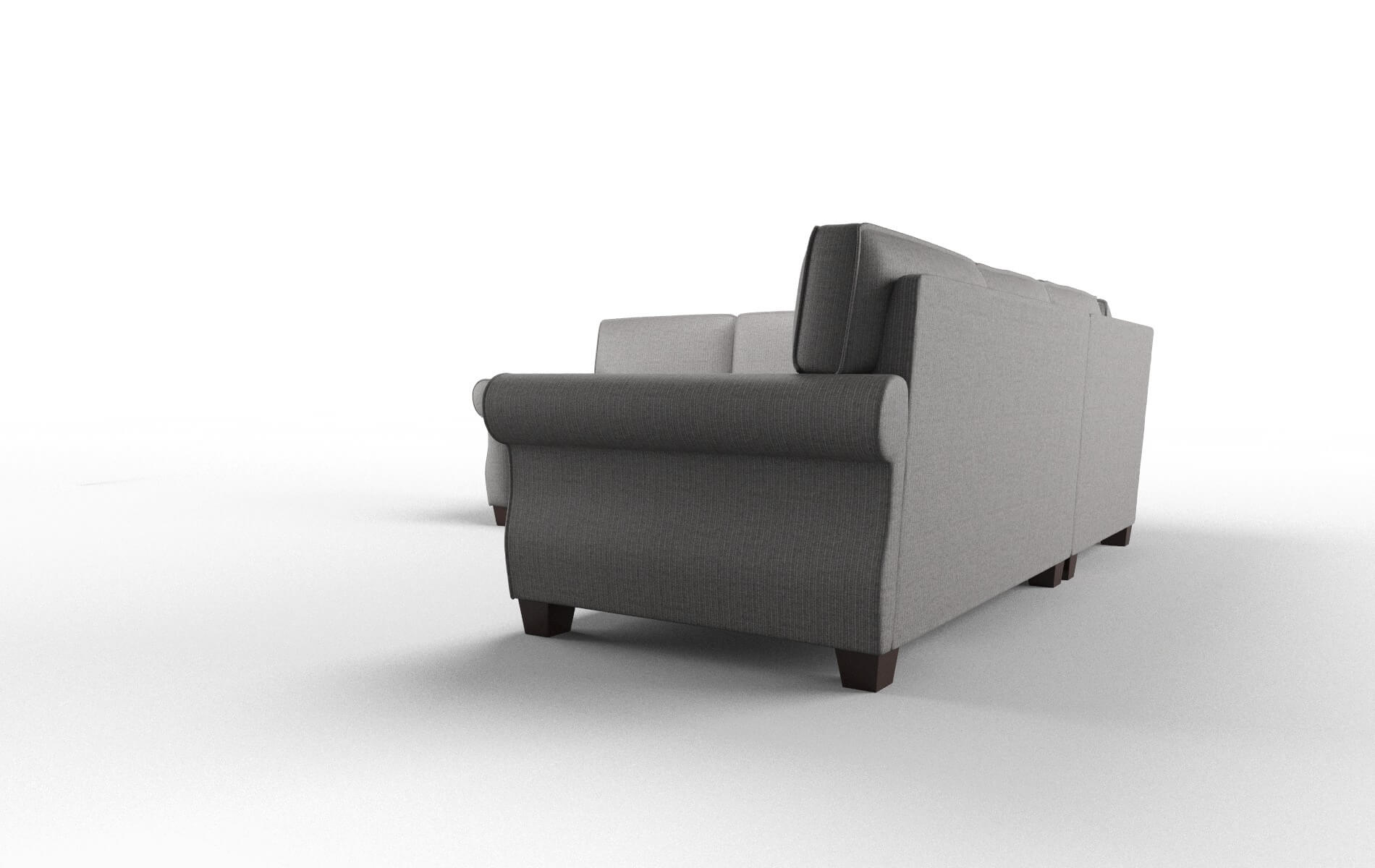 Rome Terrain Oatmeal Sectional espresso legs 4