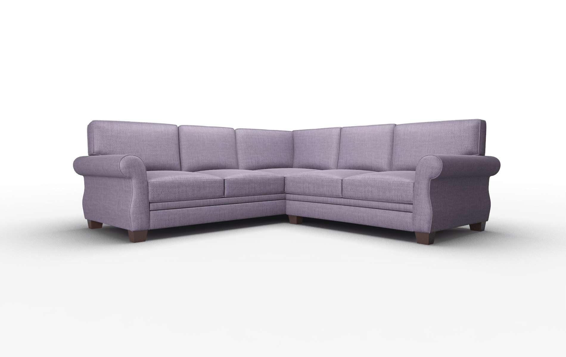 Rome Tess blackberry Sectional Espresso Legs  1