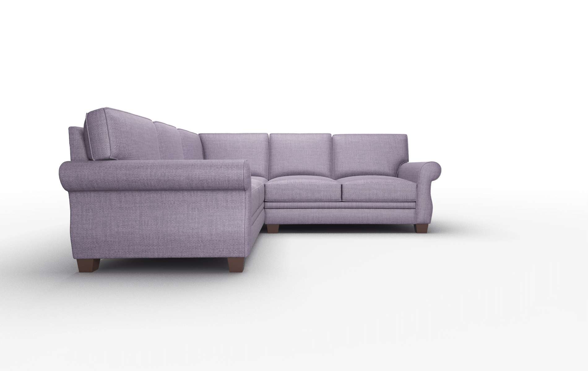 Rome Tess Blackberry Sectional espresso legs 2