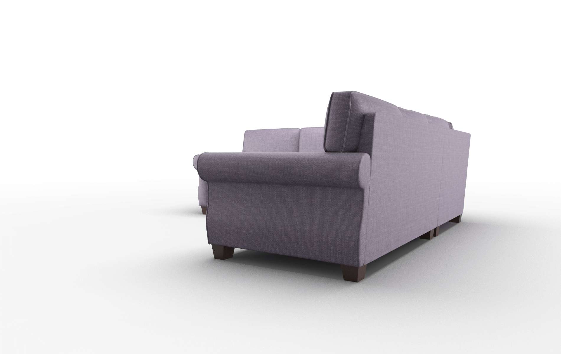 Rome Tess Blackberry Sectional espresso legs 4