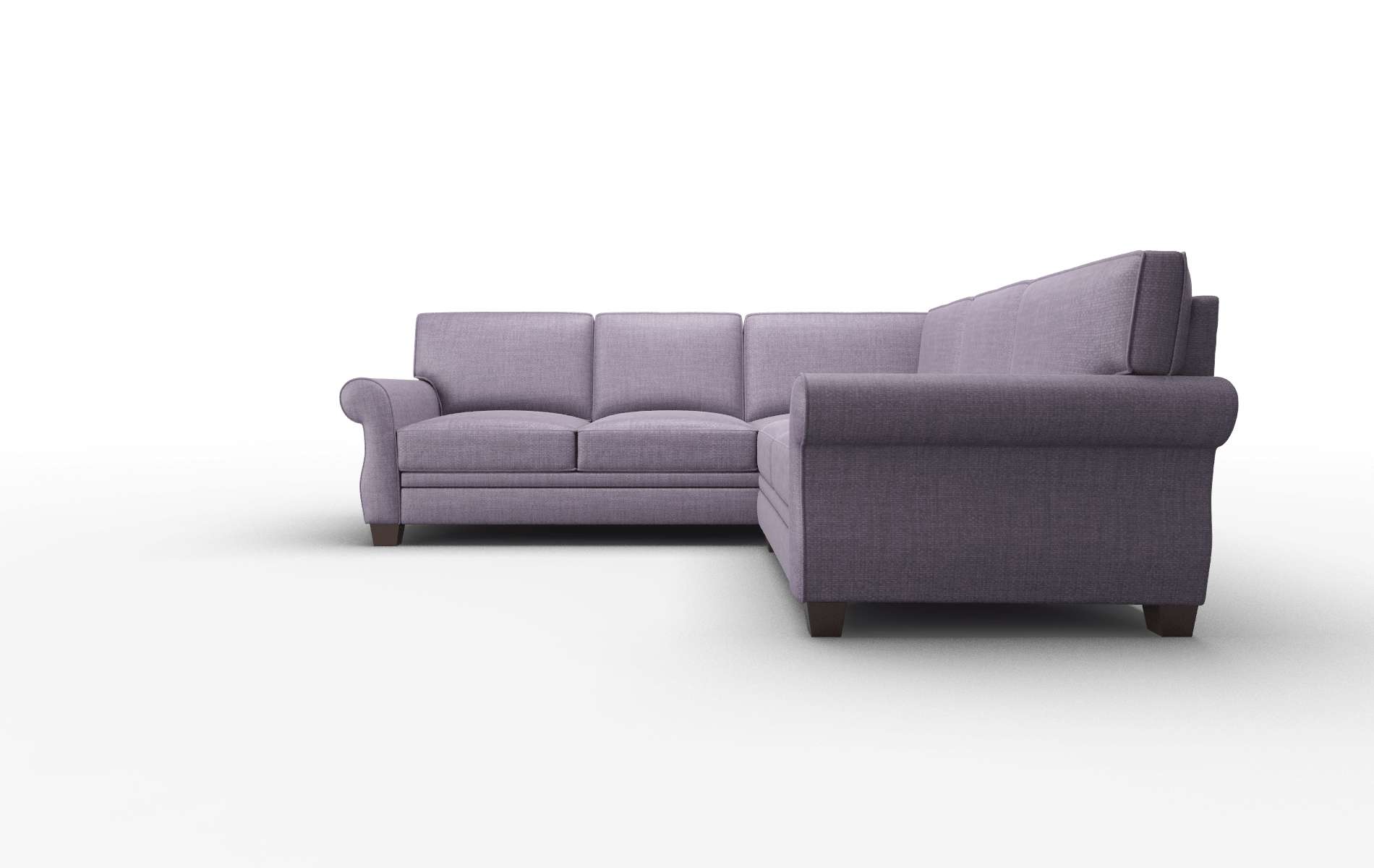 Rome Tess Blackberry Sectional espresso legs 5