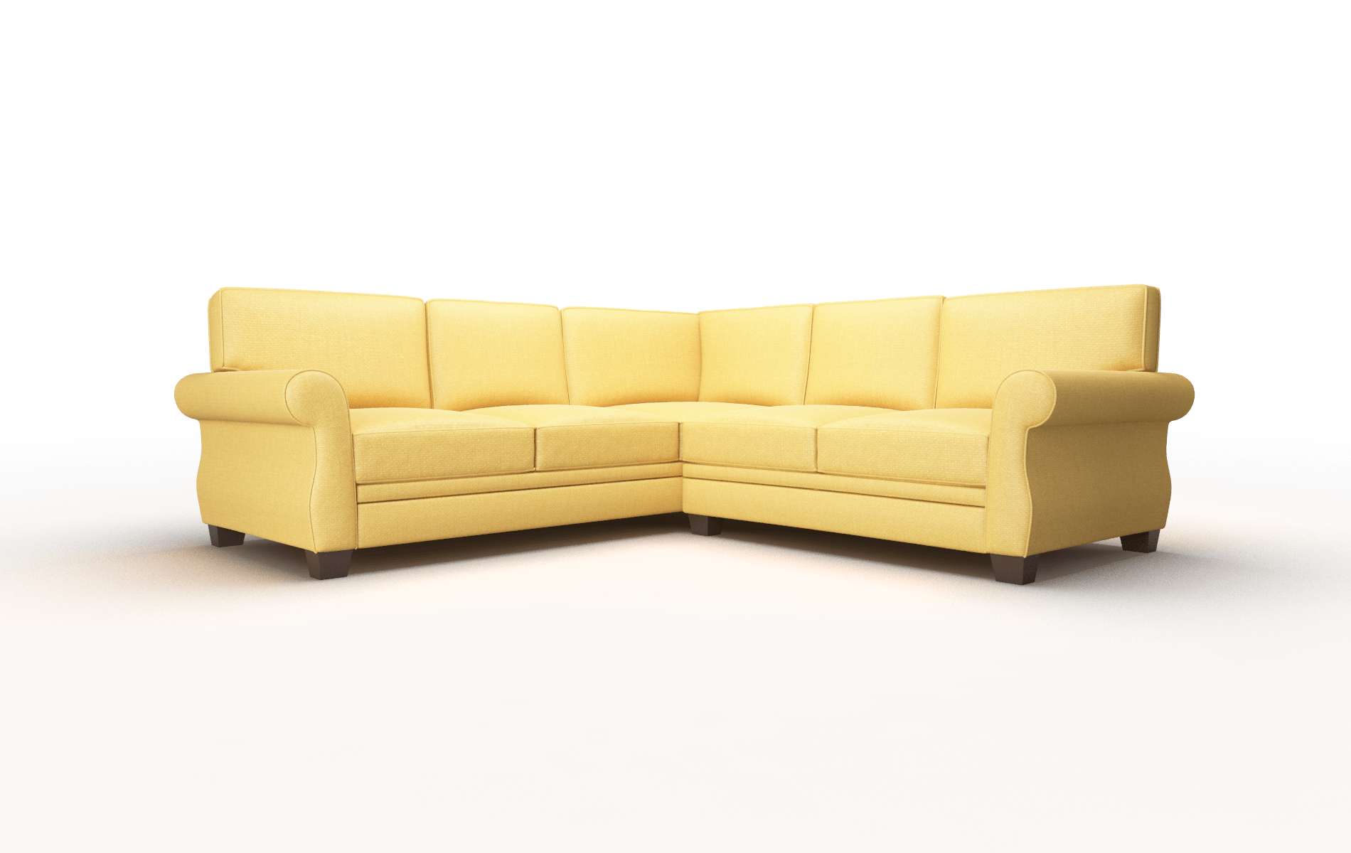 Rome Tess Turmeric Sectional espresso legs 1