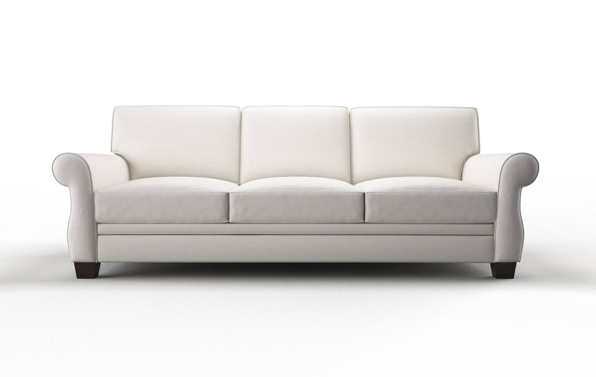 Rome Venice eggshell Sofa Espresso Legs  1