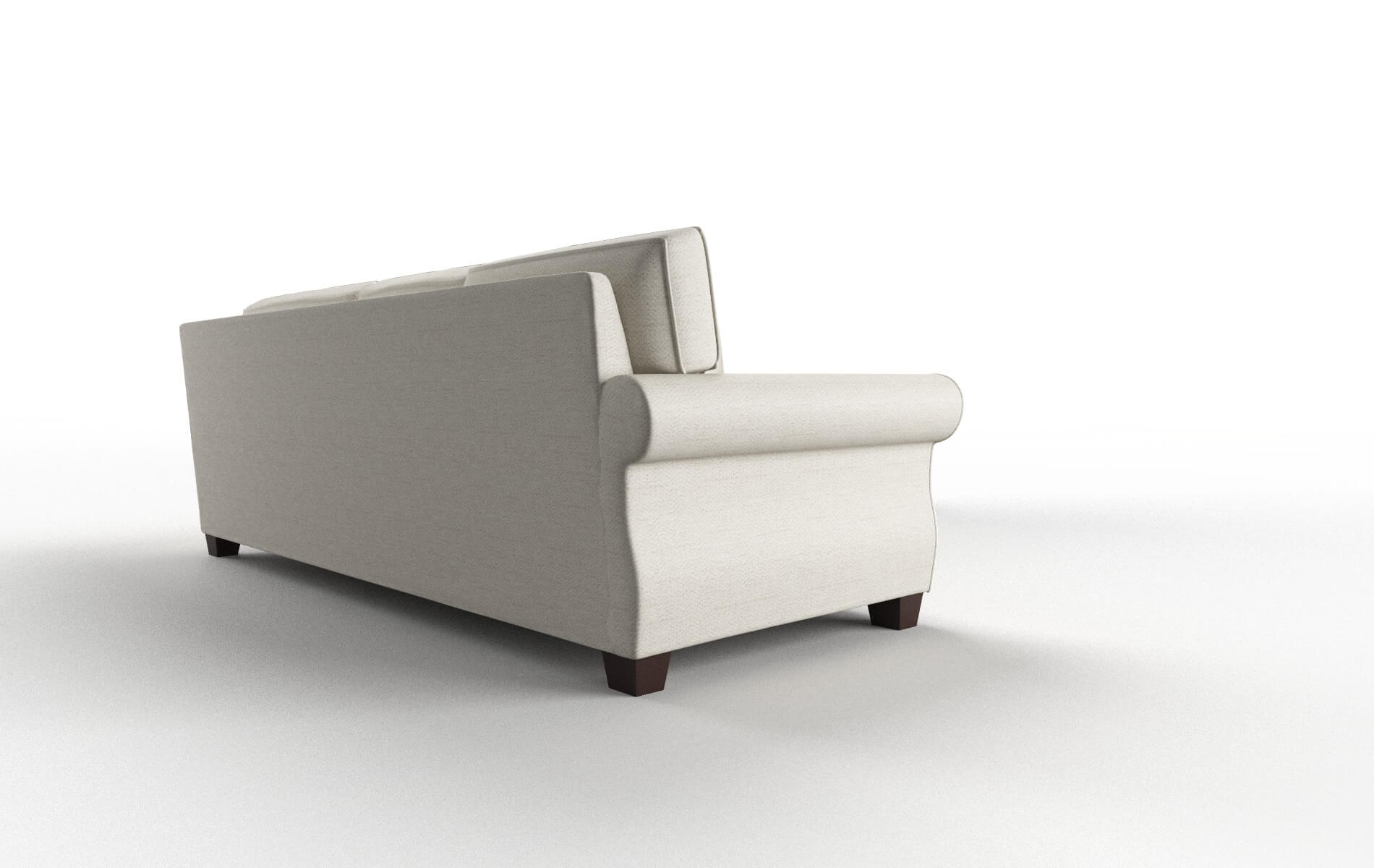 Rome Venus Cream Sectional espresso legs 3