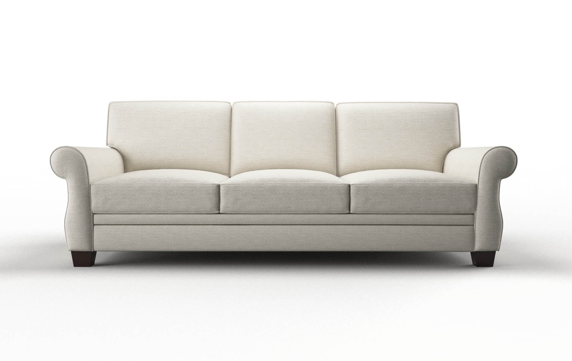 Rome Venus Cream Sofa espresso legs 1