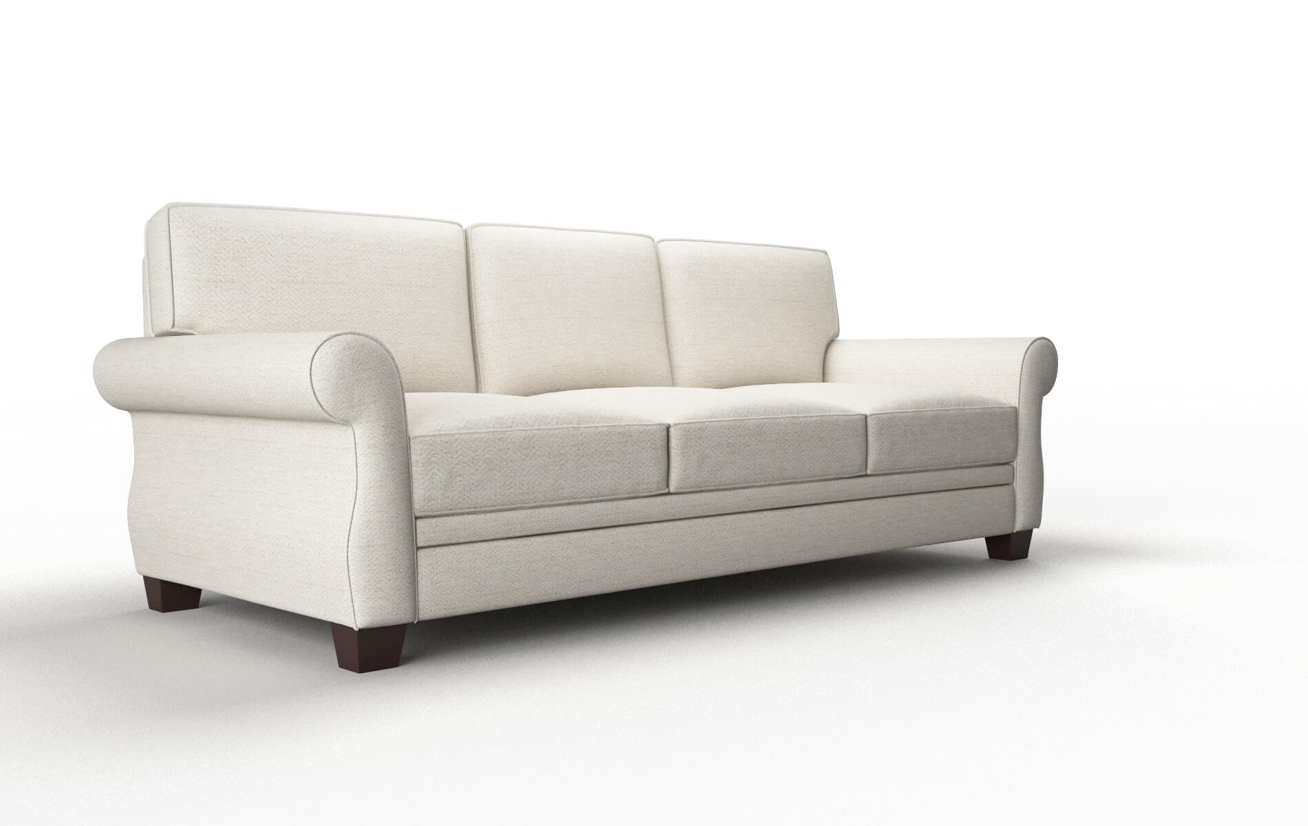 Rome Venus Cream Sofa espresso legs 2