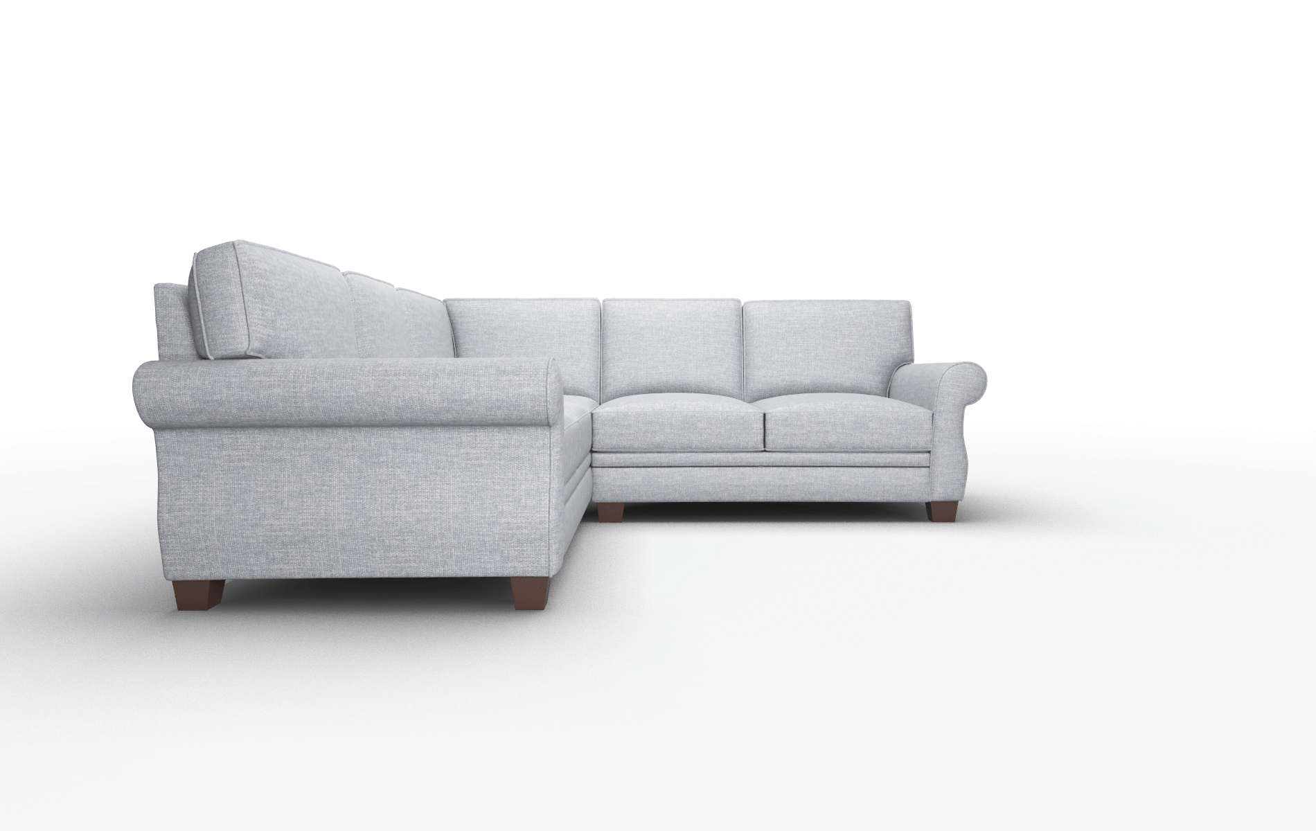 Rome Venus Mist Sectional espresso legs 2