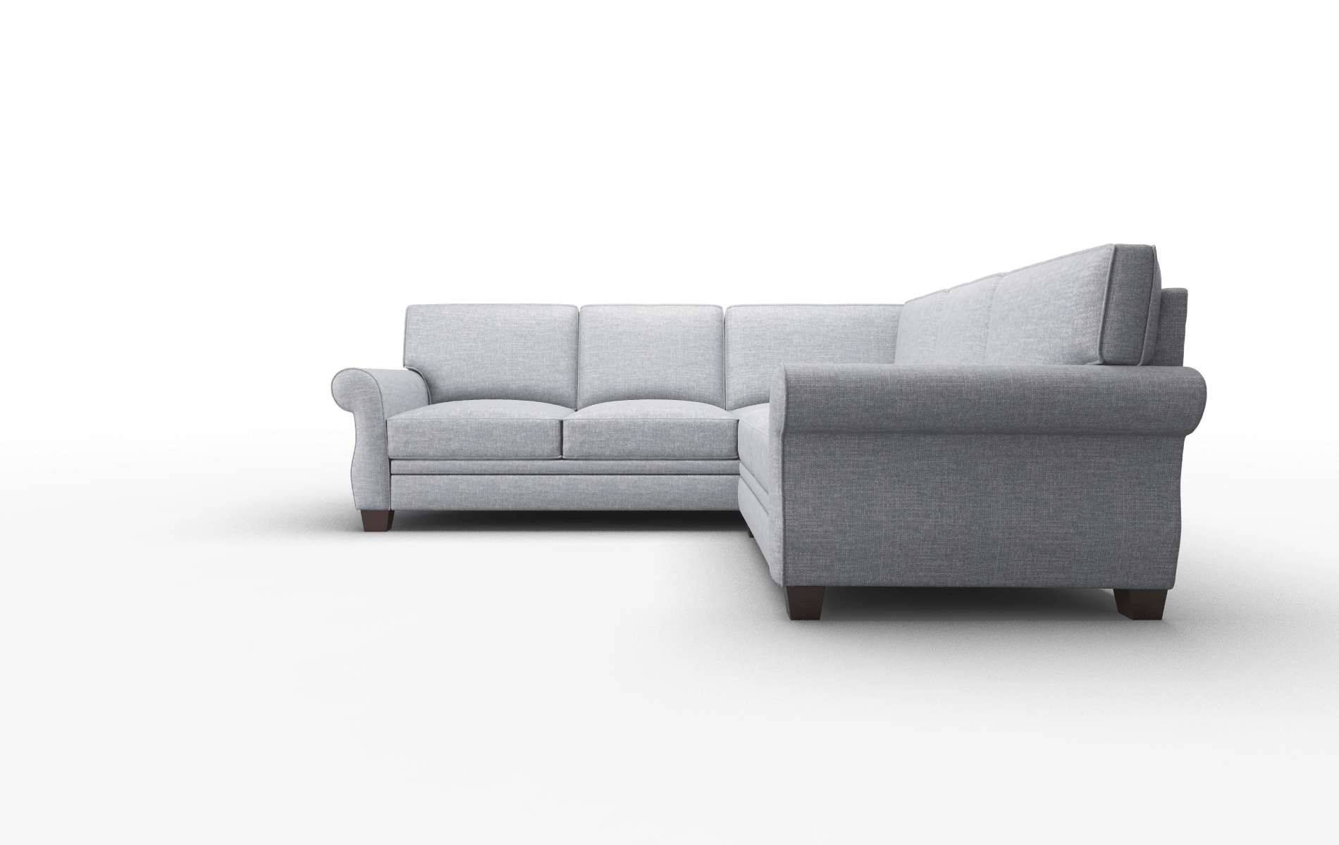 Rome Venus Mist Sectional espresso legs 5