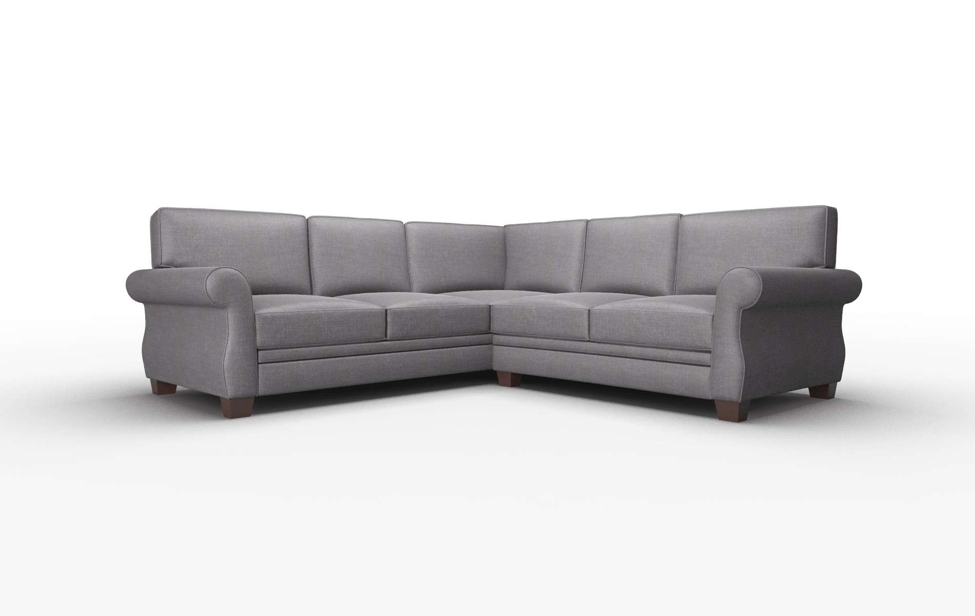 Rome Venus Onyx Sectional espresso legs 1