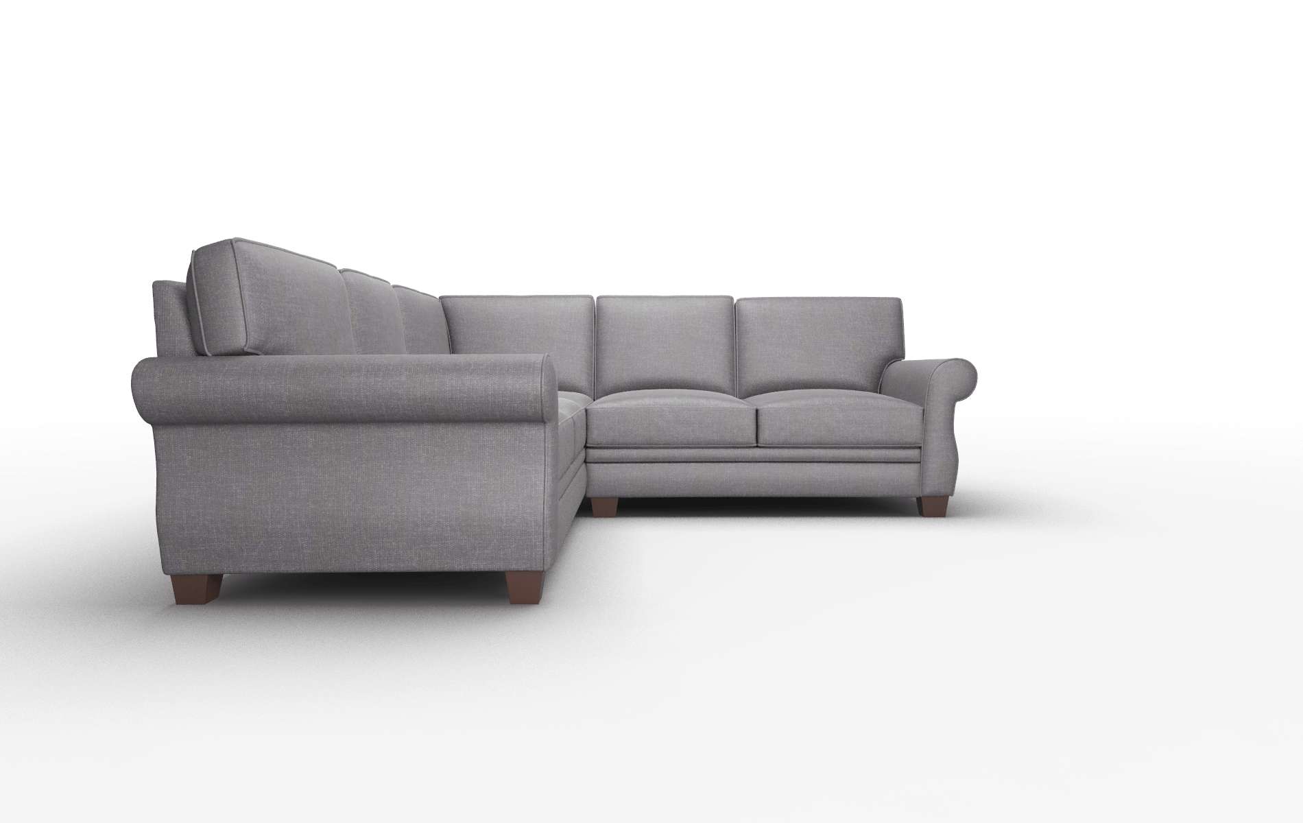 Rome Venus Onyx Sectional espresso legs 2