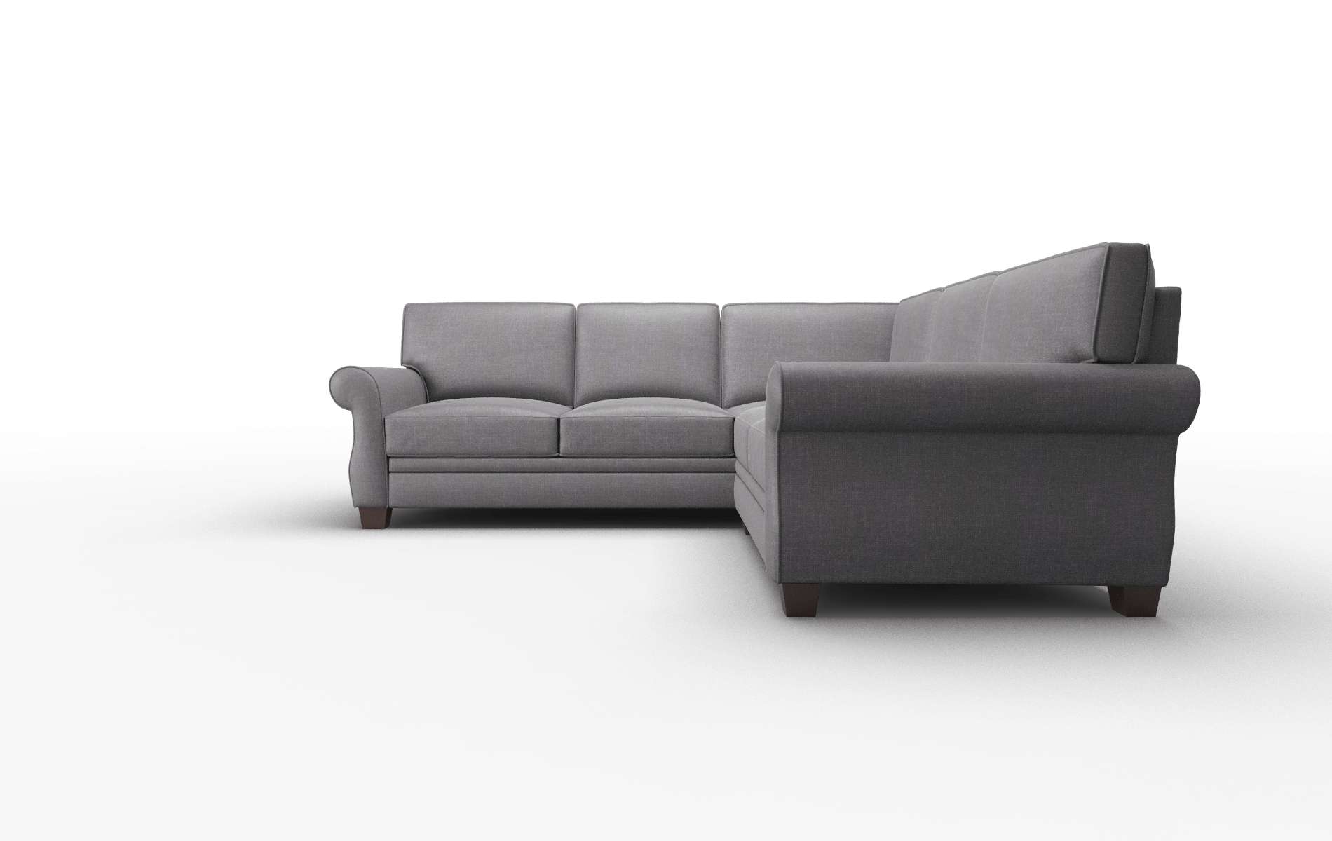 Rome Venus Onyx Sectional espresso legs 5