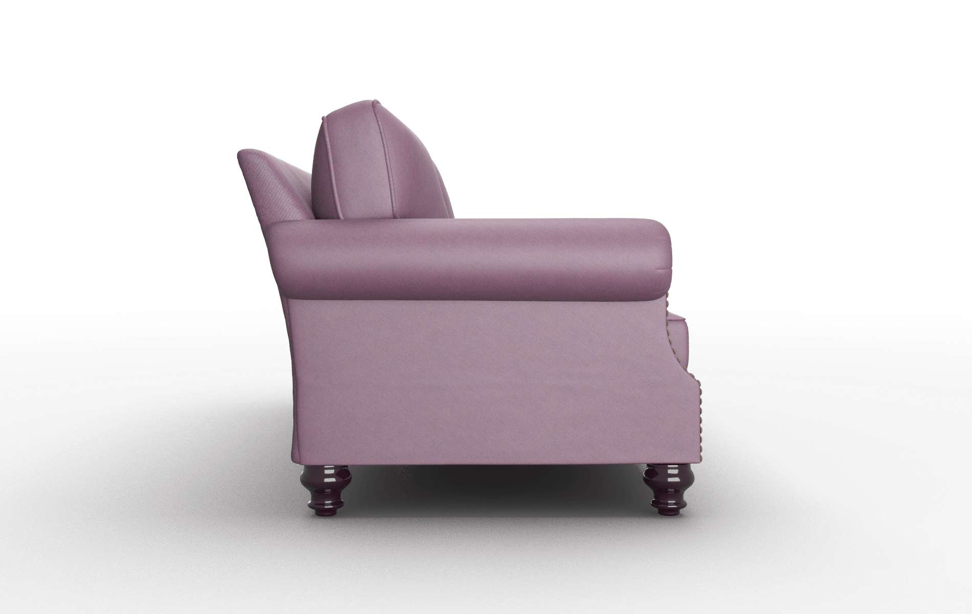 Rotterdam Bella Aubergine Sofa espresso legs 3
