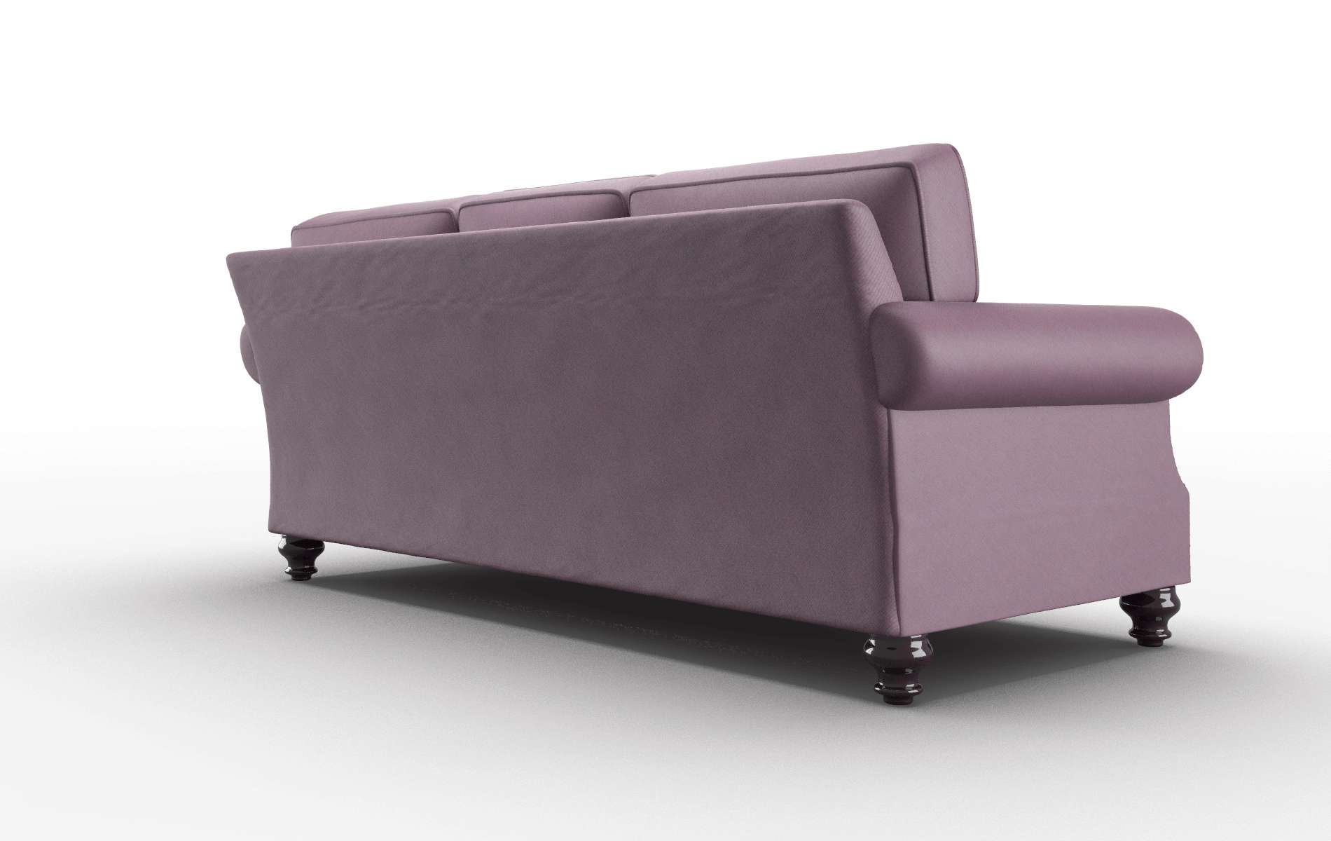 Rotterdam Bella Aubergine Sofa espresso legs 5