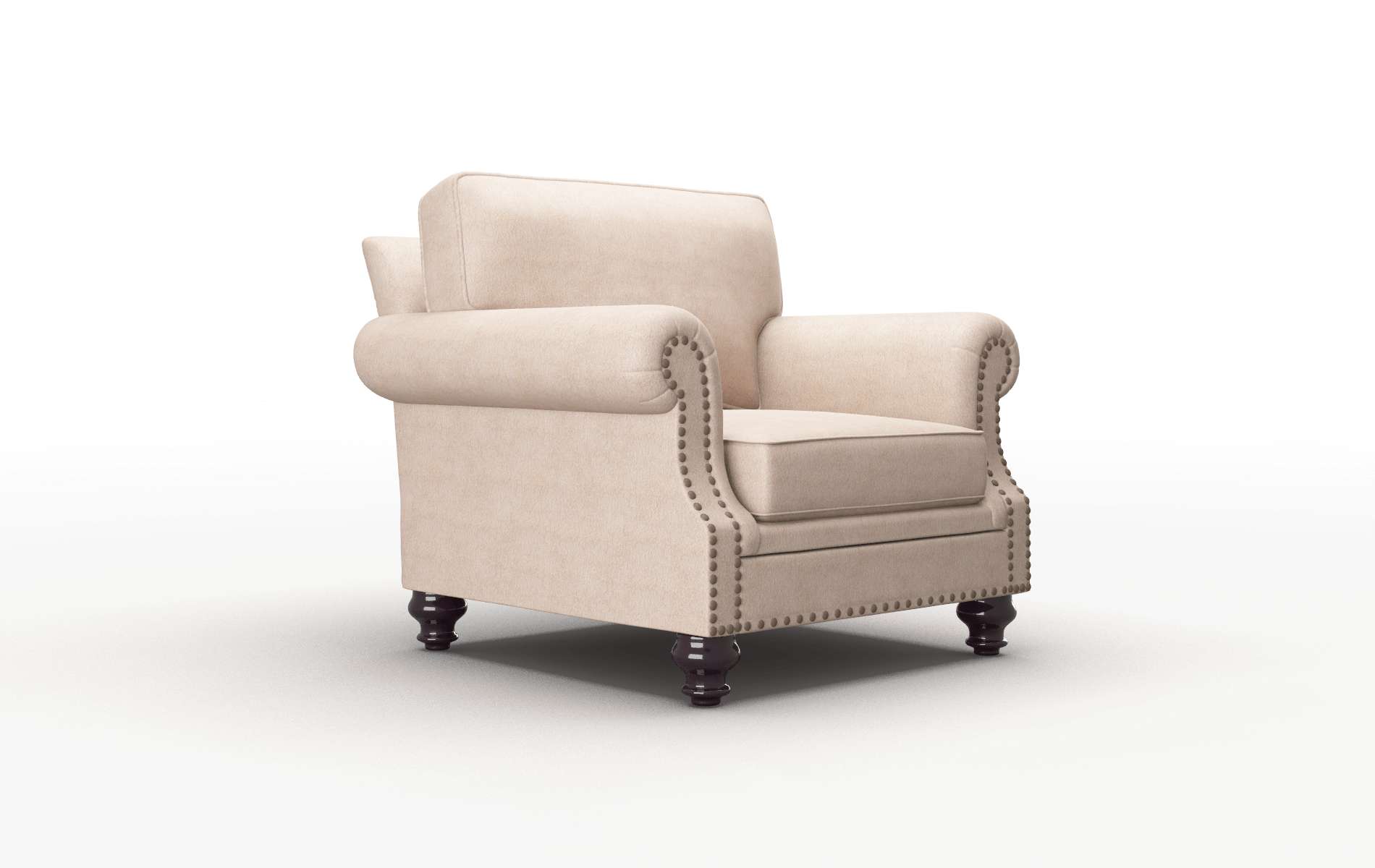 Rotterdam Bella Pewter Chair espresso legs 2