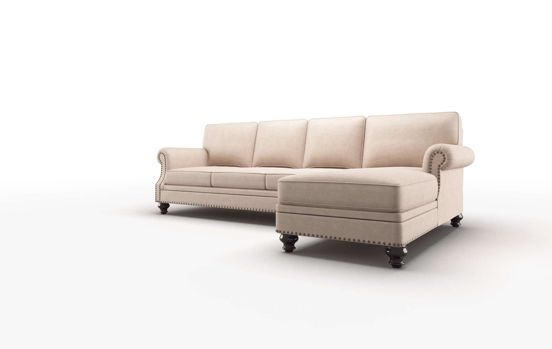 Rotterdam Bella Pewter Panel espresso legs 4