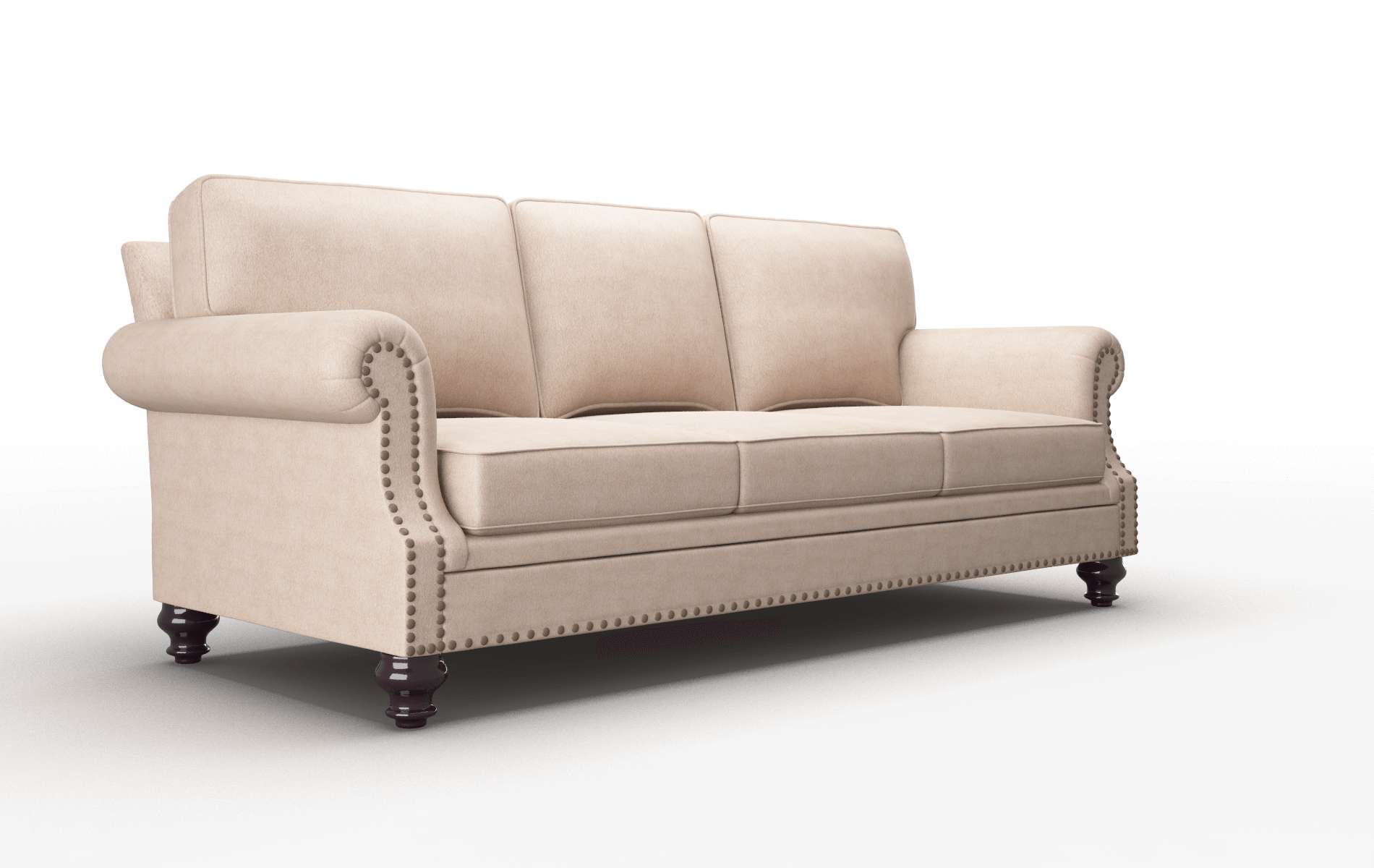 Rotterdam Bella Pewter Sofa espresso legs 2