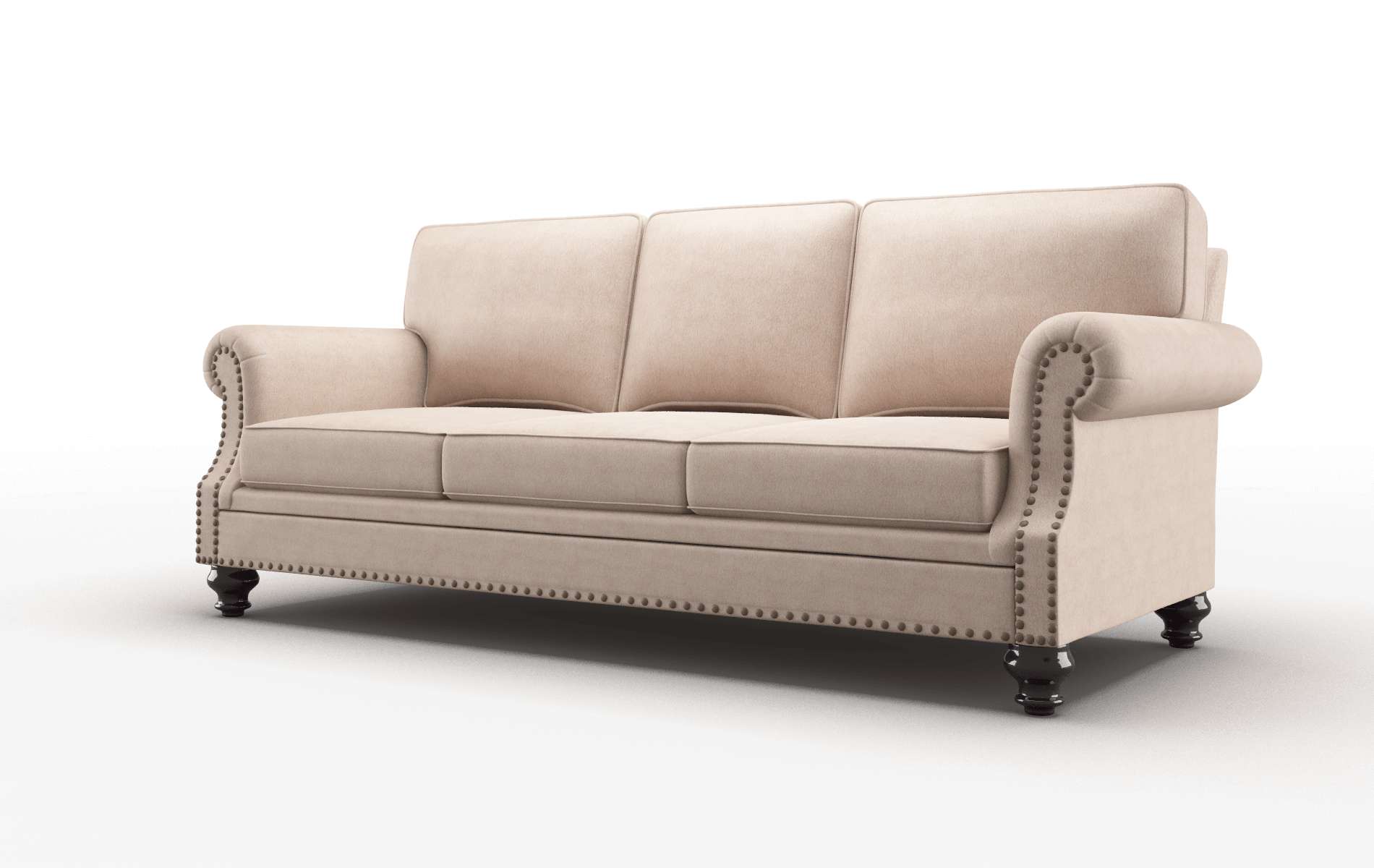 Rotterdam Bella Pewter Sofa espresso legs 4