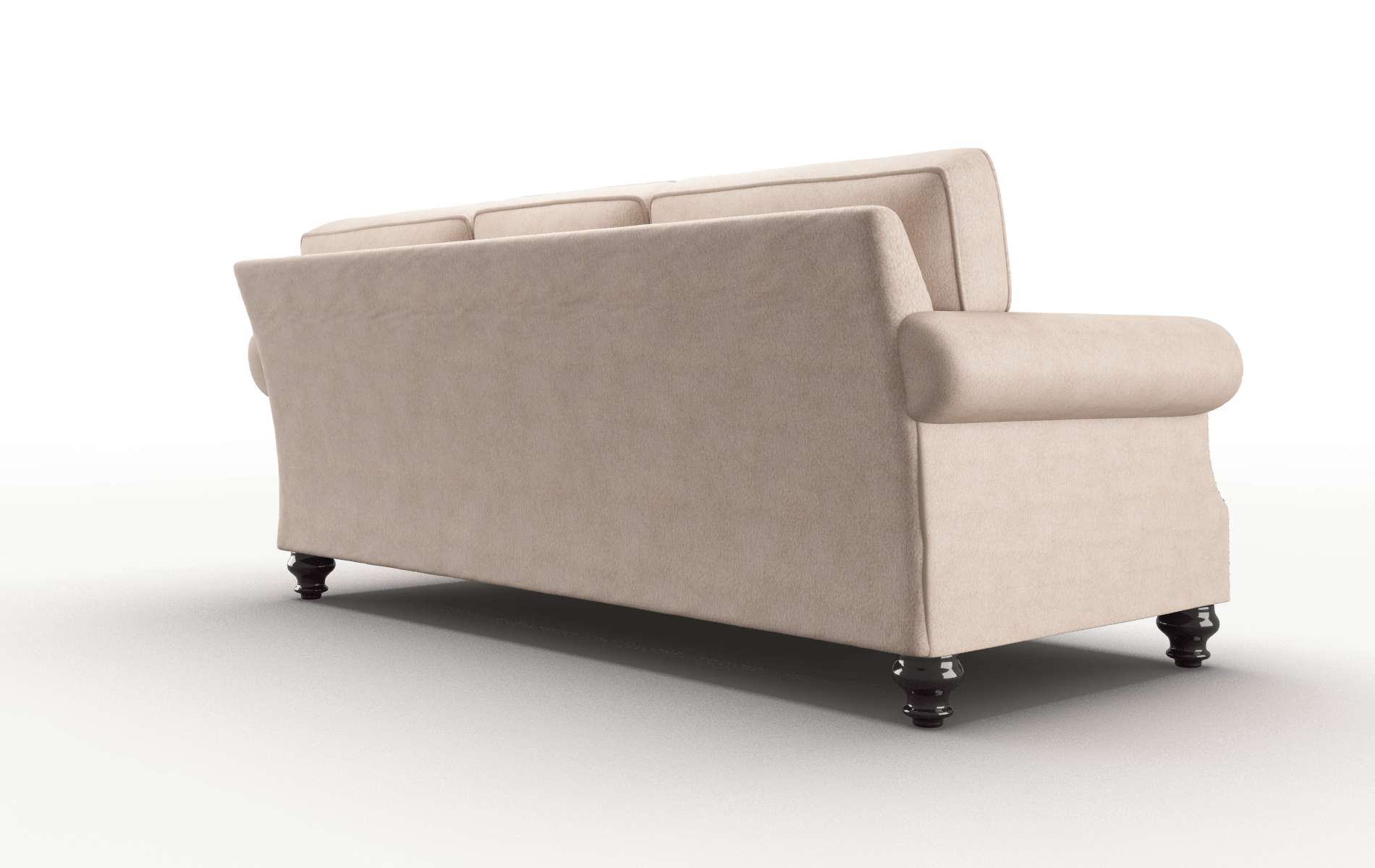 Rotterdam Bella Pewter Sofa espresso legs 5