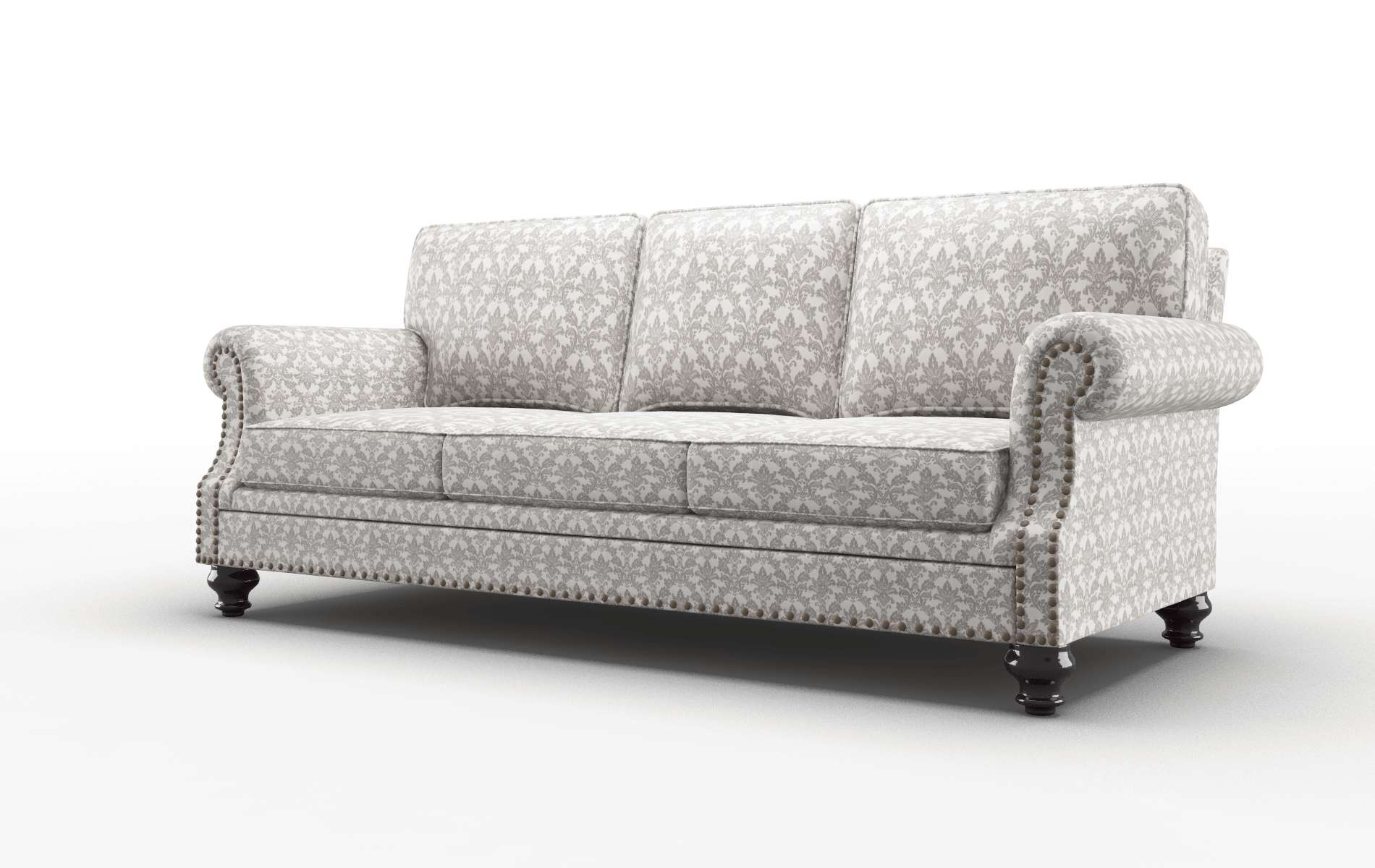 Rotterdam Bergamo Dove Sofa espresso legs 4