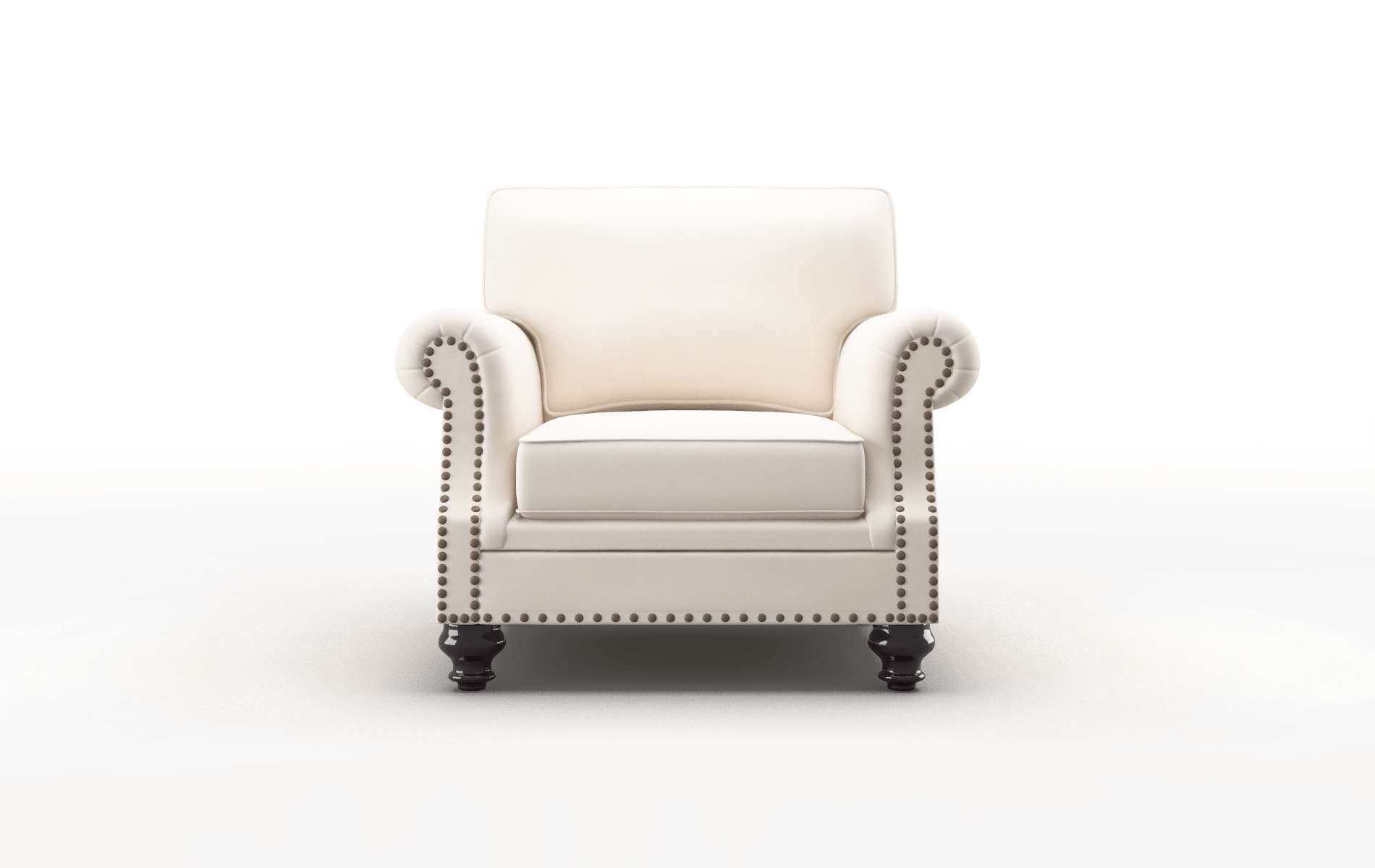 Rotterdam Blanche milky Chair Espresso Legs  1