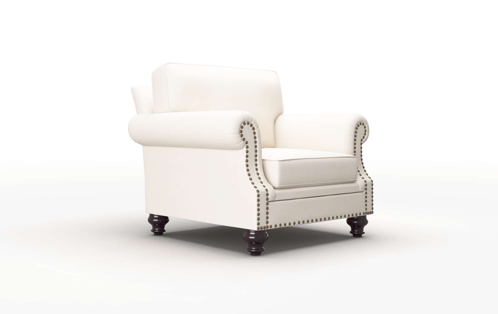 Rotterdam Blanche Milky Chair espresso legs 2