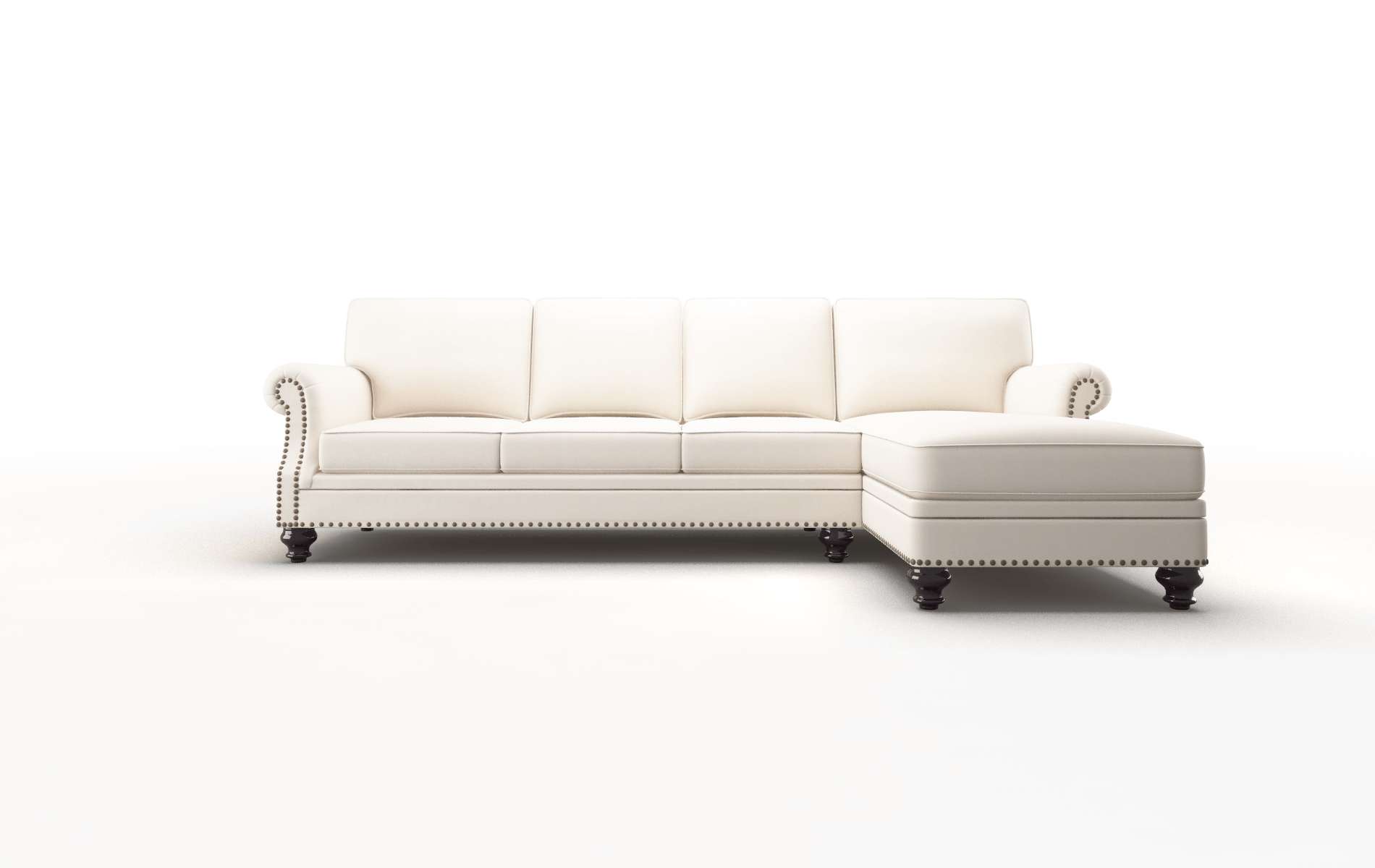 Rotterdam Blanche milky Panel Espresso Legs  1