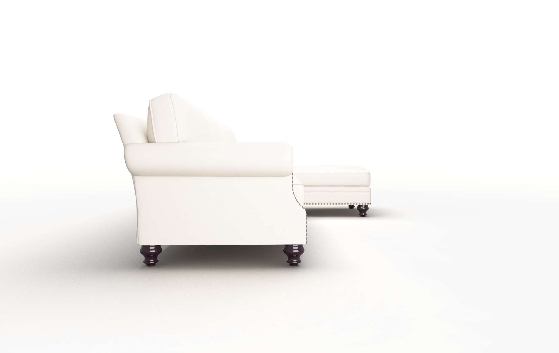 Rotterdam Blanche Milky Panel espresso legs 3
