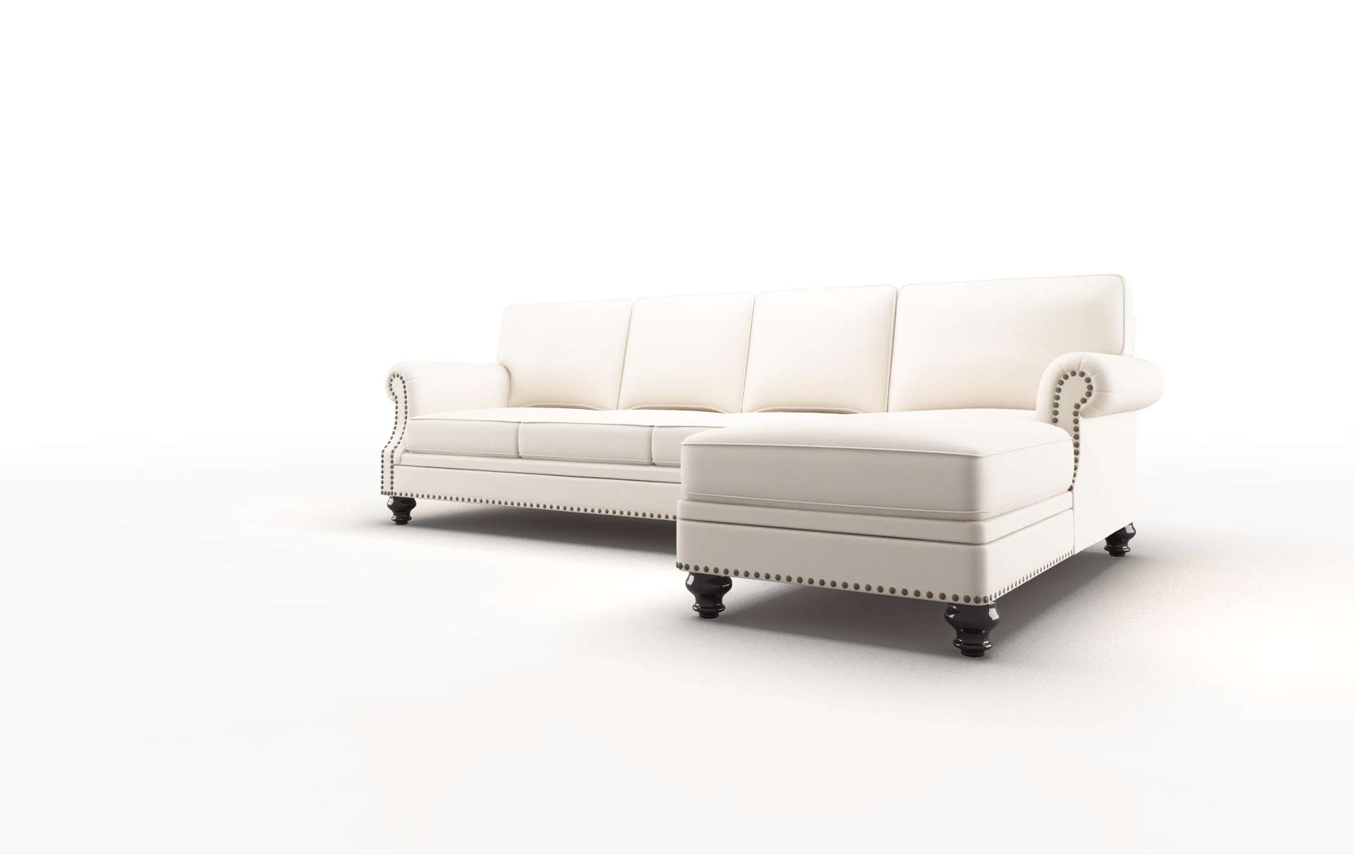 Rotterdam Blanche Milky Panel espresso legs 4