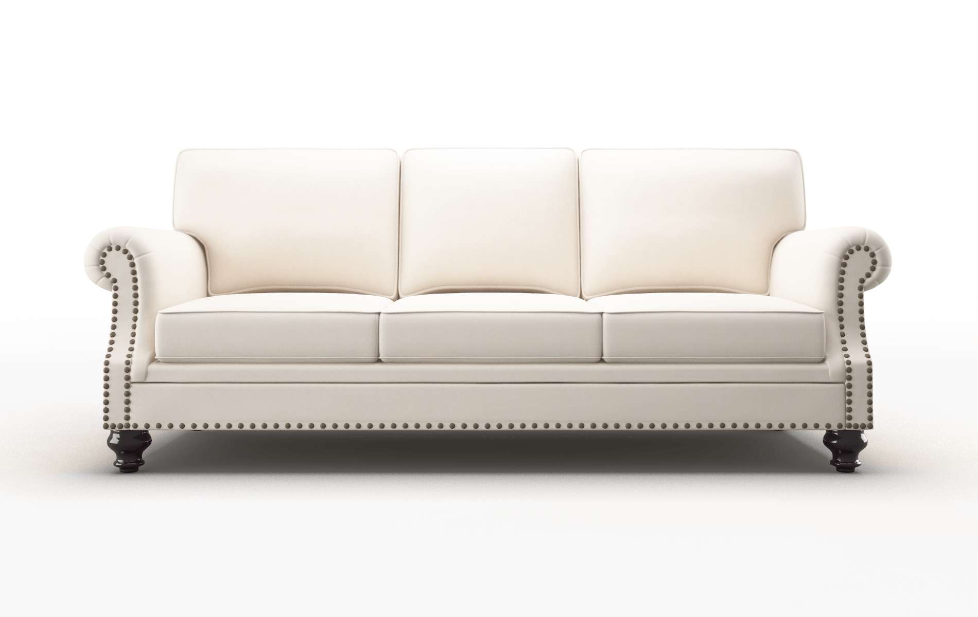 Rotterdam Blanche Milky Sofa espresso legs 1