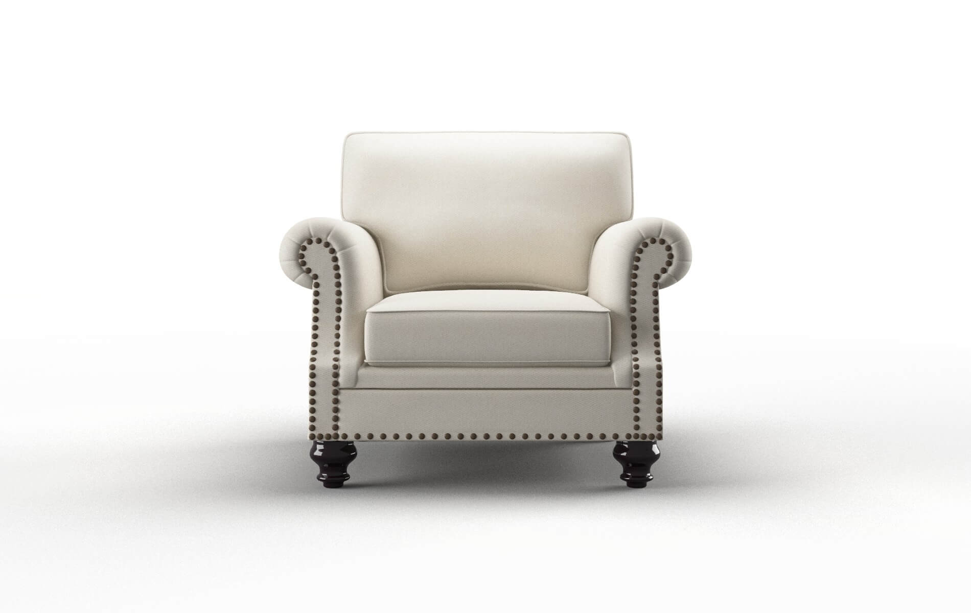 Rotterdam Bungalow Ivory Chair espresso legs 1