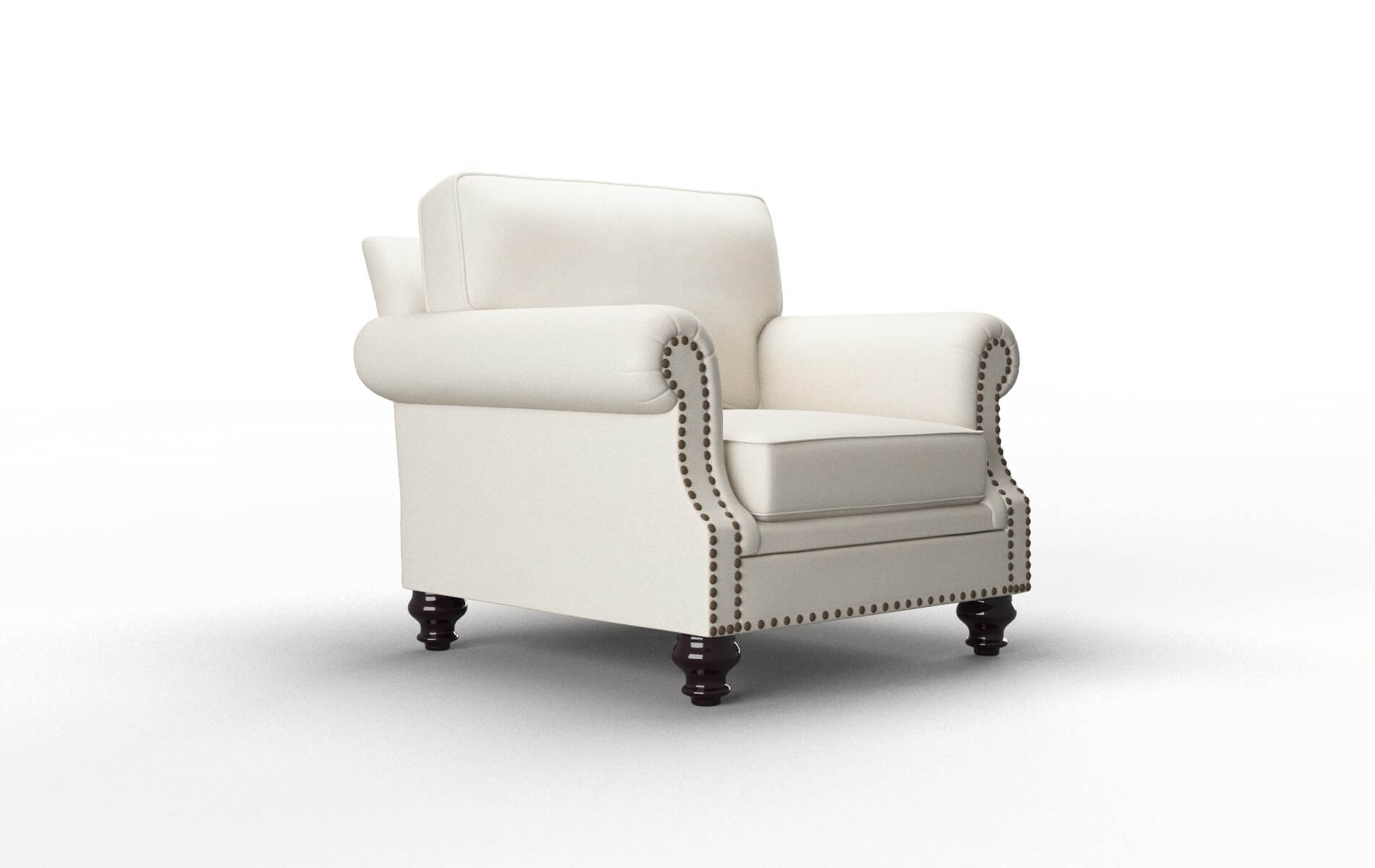 Rotterdam Bungalow Ivory Chair espresso legs 2