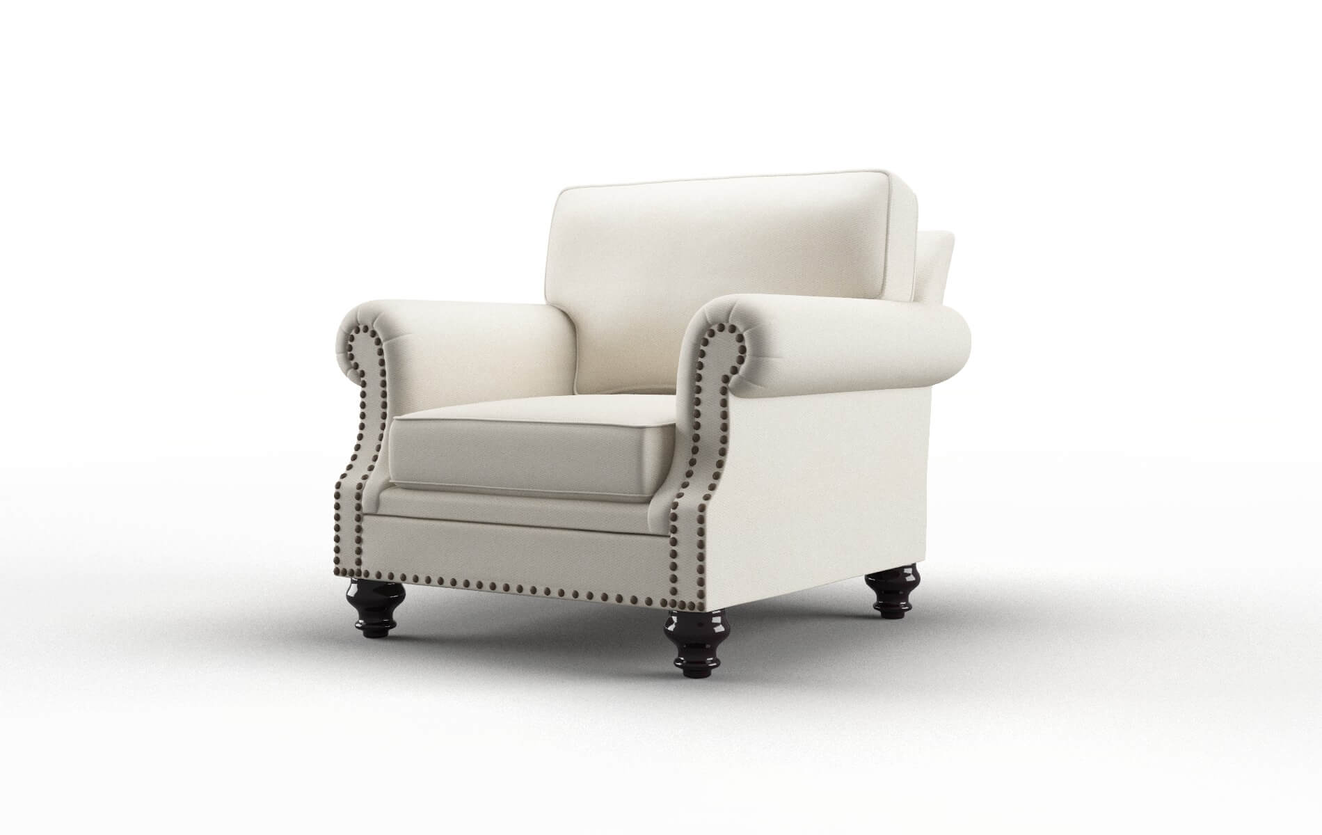 Rotterdam Bungalow Ivory Chair espresso legs 4
