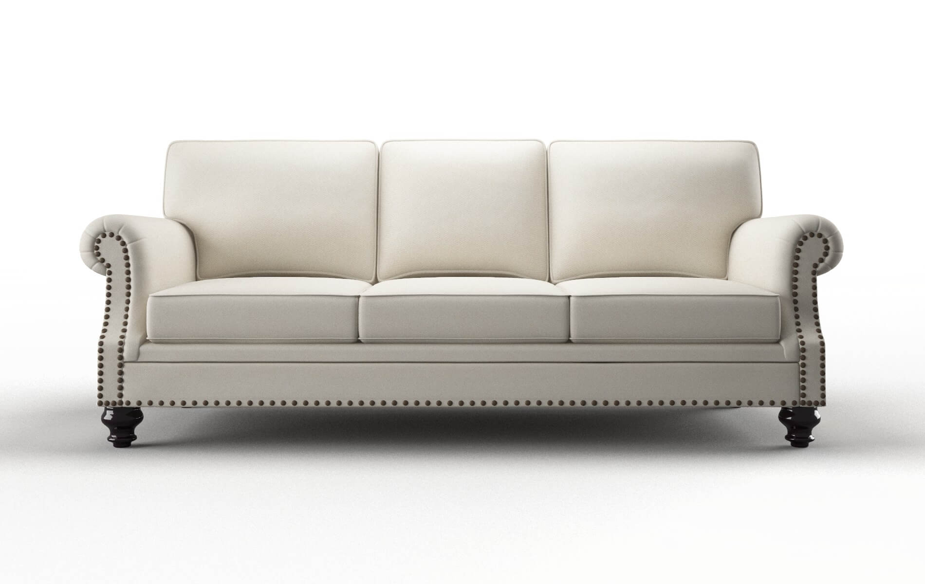 Rotterdam Bungalow Ivory Sofa espresso legs 1