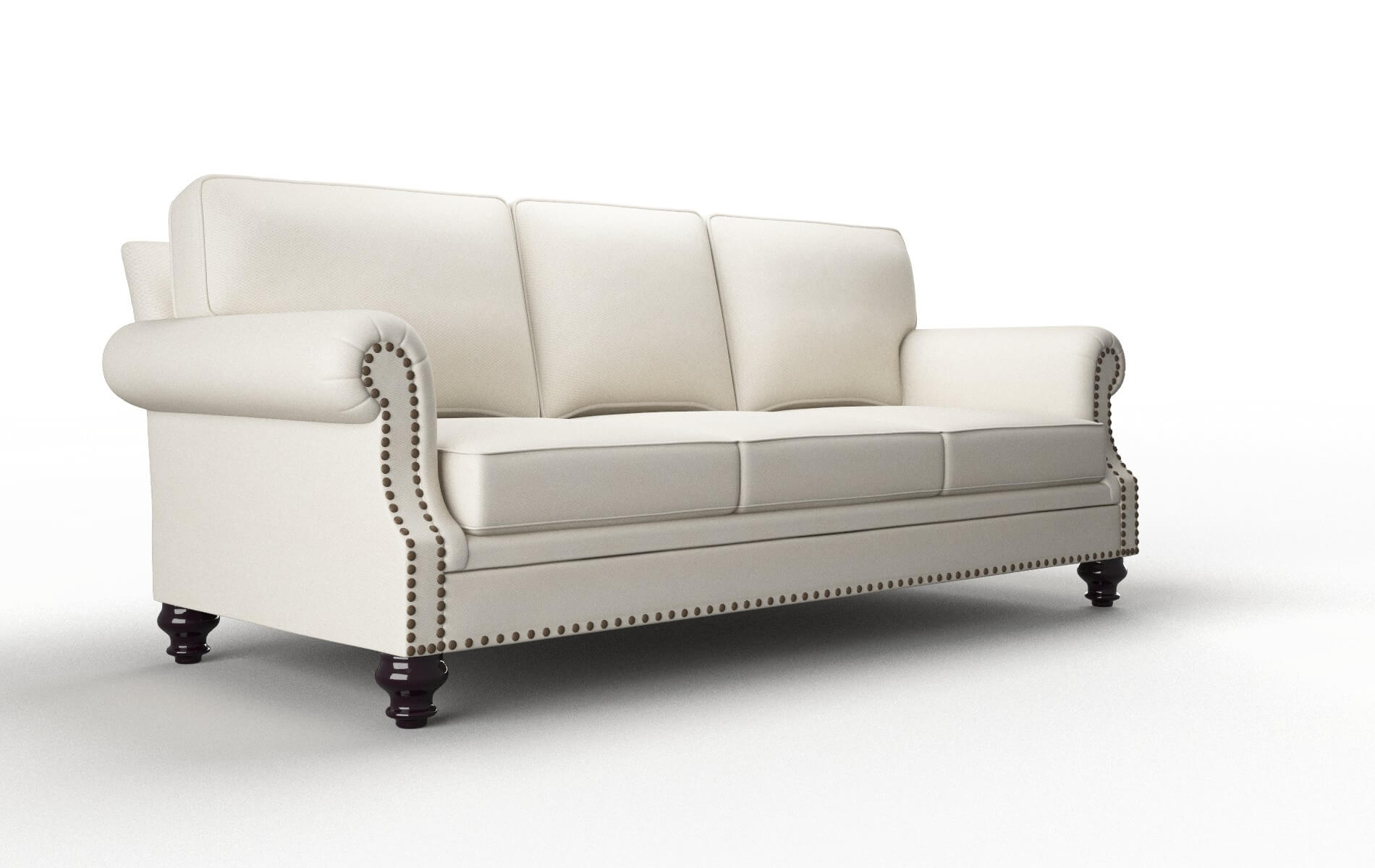 Rotterdam Bungalow Ivory Sofa espresso legs 2