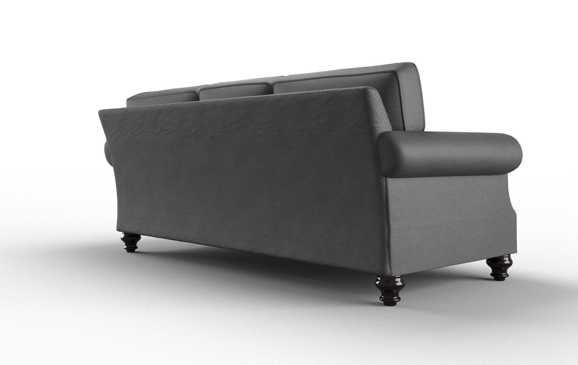 Rotterdam Catalina Charcoal Sofa espresso legs 5