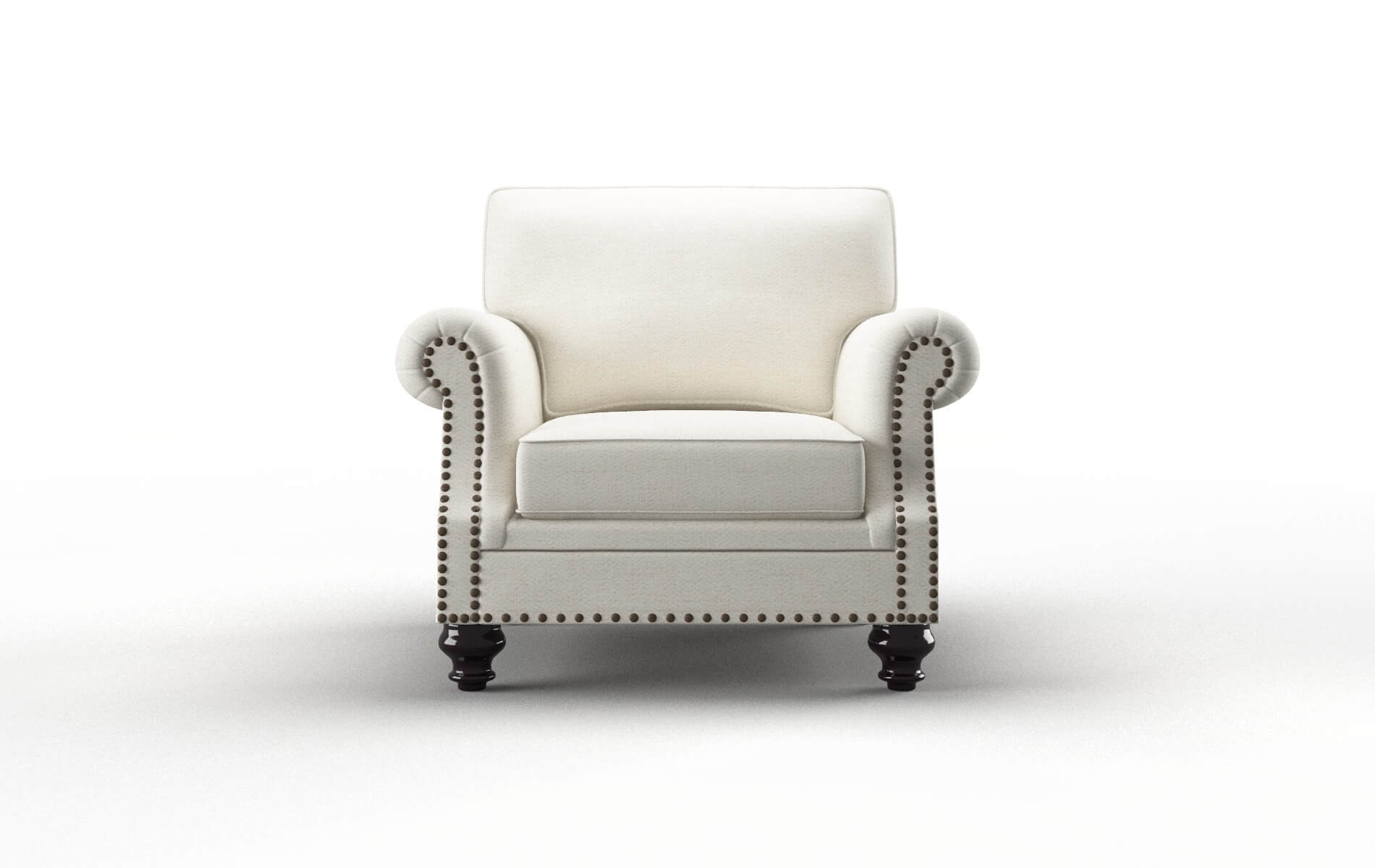 Rotterdam Catalina Ivory Chair espresso legs 1