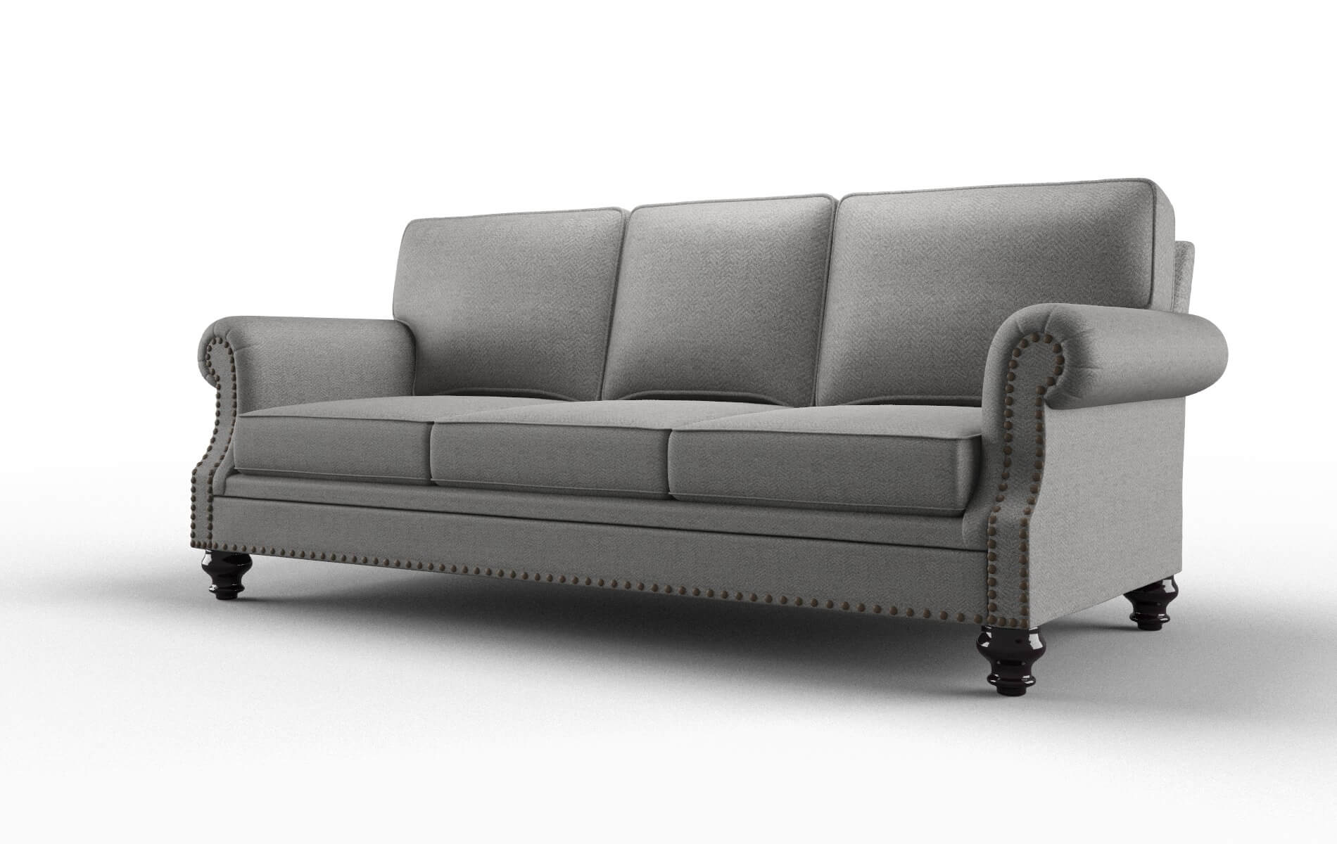 Rotterdam Catalina Steel Sofa espresso legs 4