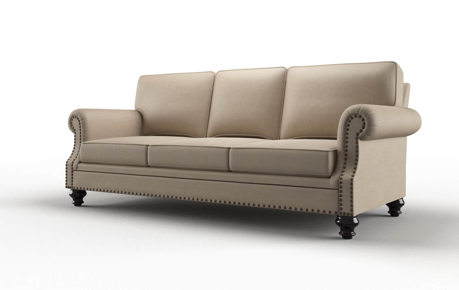 Rotterdam Chance Platinum Sofa espresso legs 4