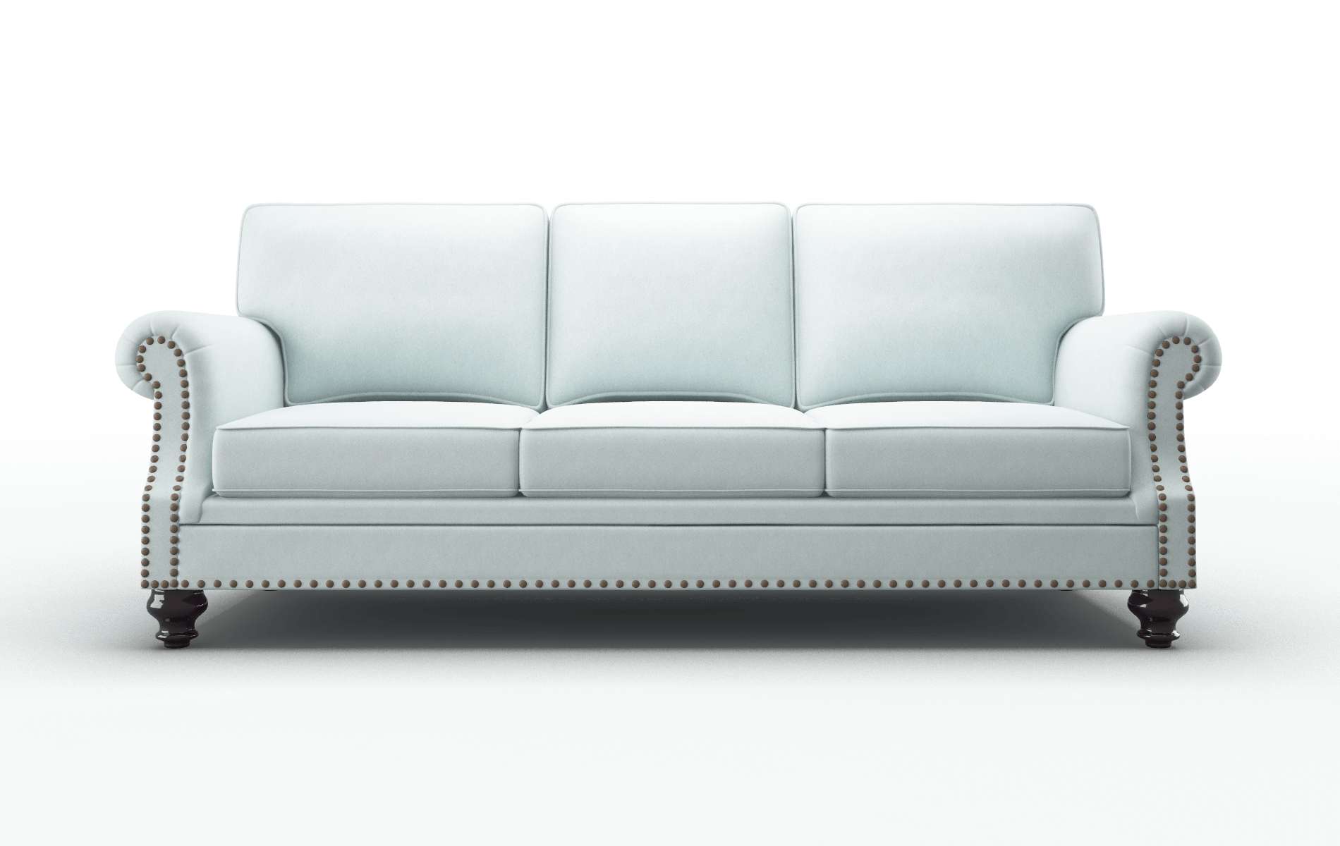 Rotterdam Clyde Cornflower Sofa espresso legs 1