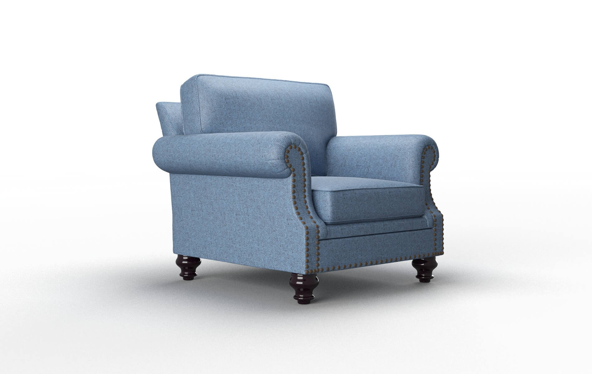 Rotterdam Clyde Deep_ocean Chair espresso legs 2