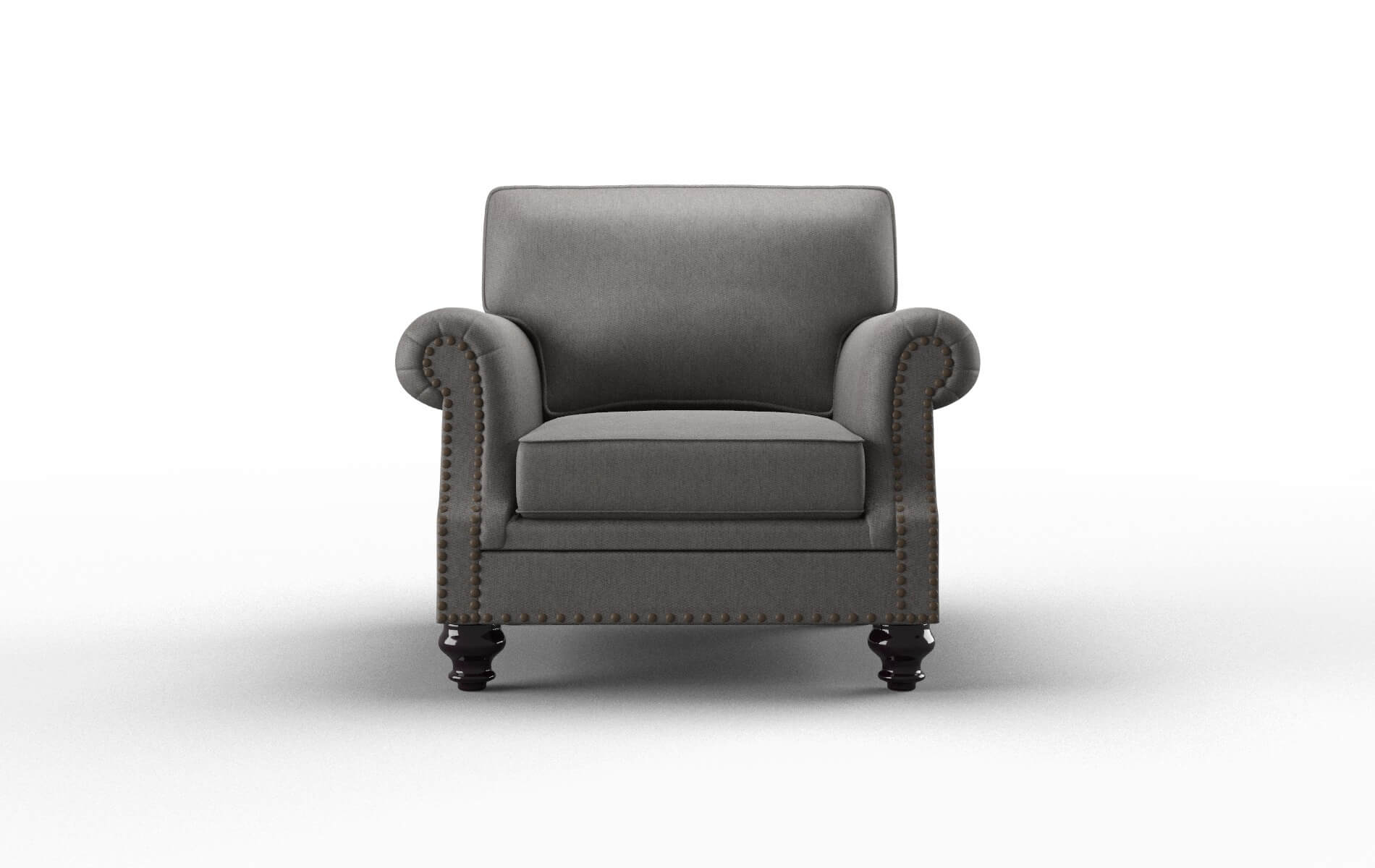 Rotterdam Cosmo Charcoal Chair espresso legs 1