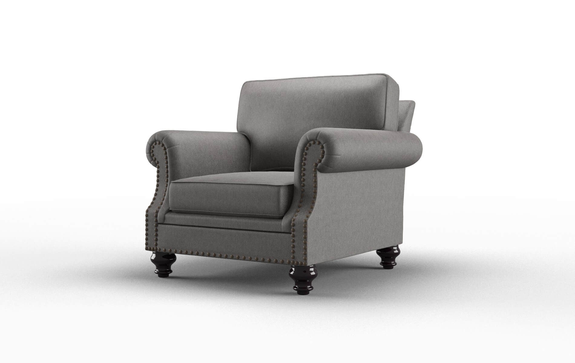 Rotterdam Cosmo Charcoal Chair espresso legs 4