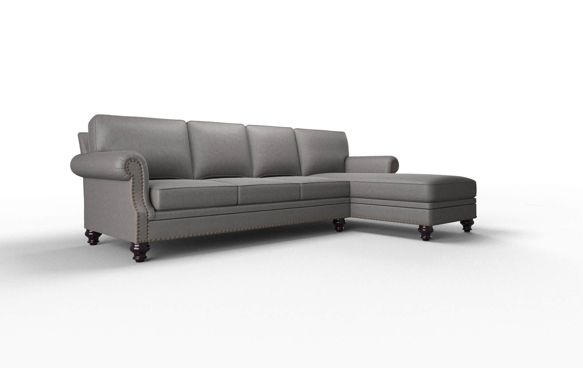 Rotterdam Cosmo Charcoal Panel espresso legs 2