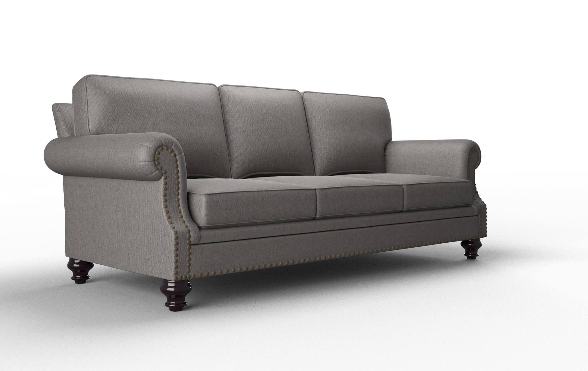Rotterdam Cosmo Charcoal Sofa espresso legs 2