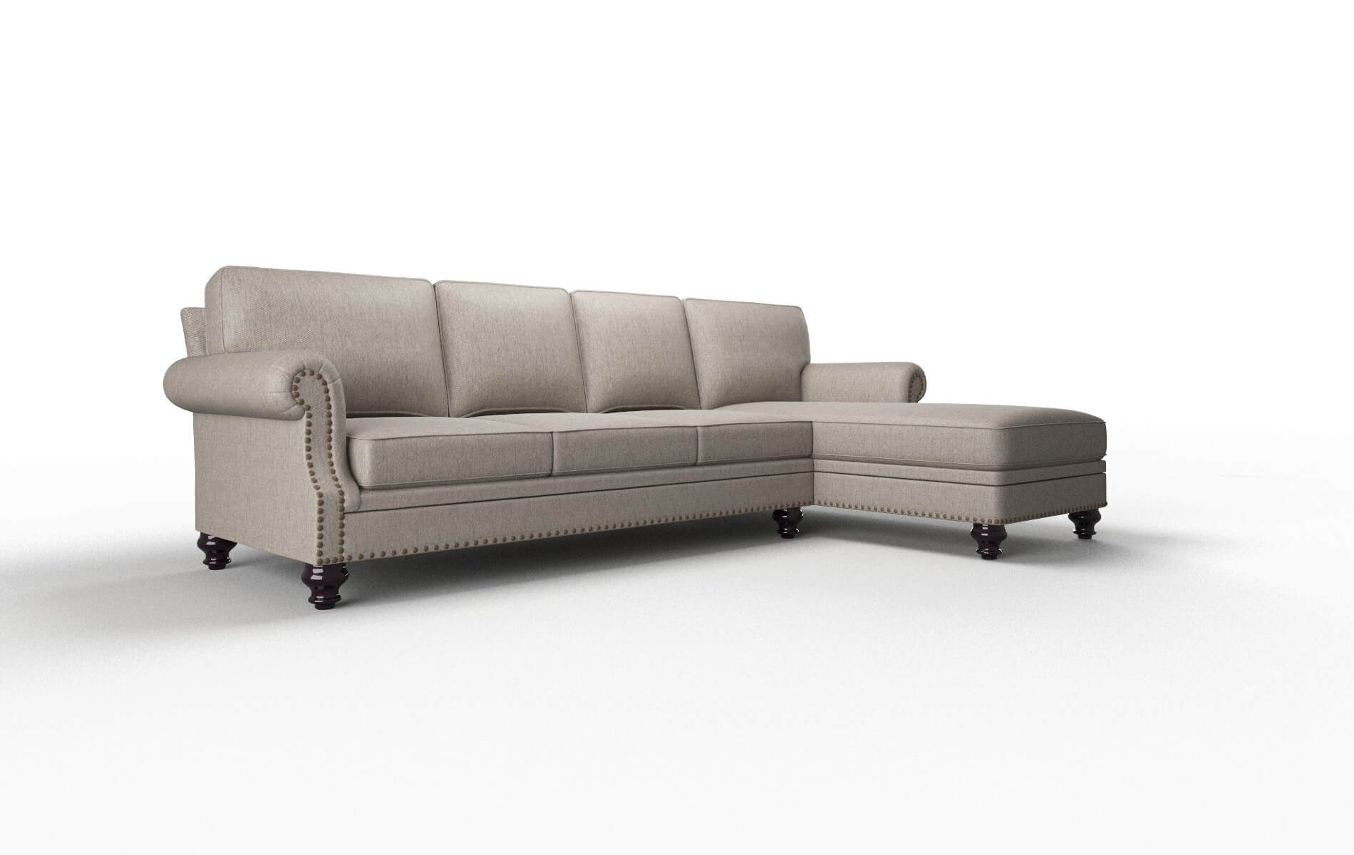 Rotterdam Cosmo Taupe Panel espresso legs 2