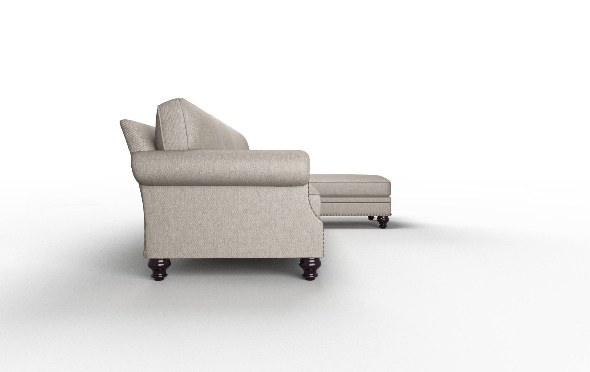 Rotterdam Cosmo Taupe Panel espresso legs 3