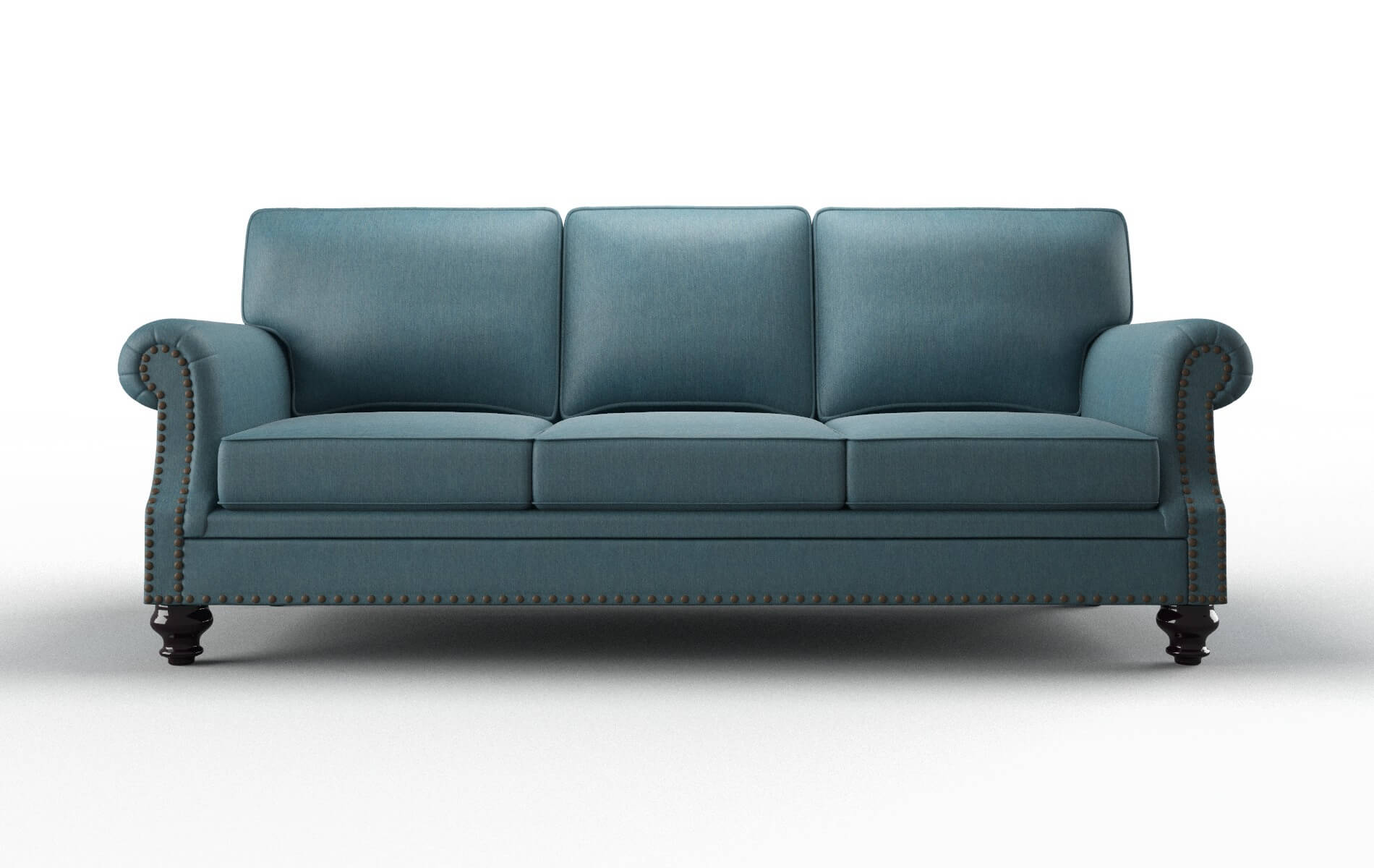 Rotterdam Cosmo Teal Sofa espresso legs 1