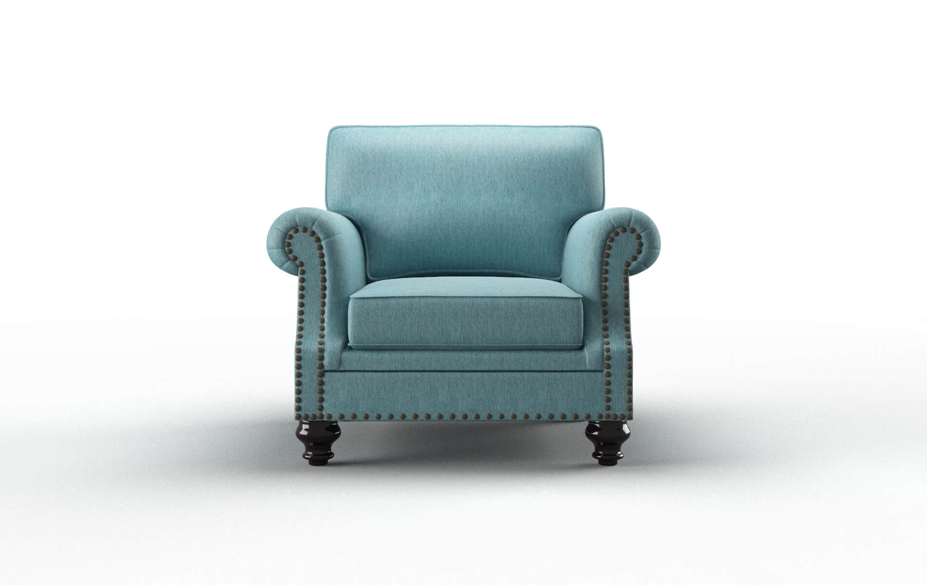 Rotterdam Cosmo Turquoise Chair espresso legs 1