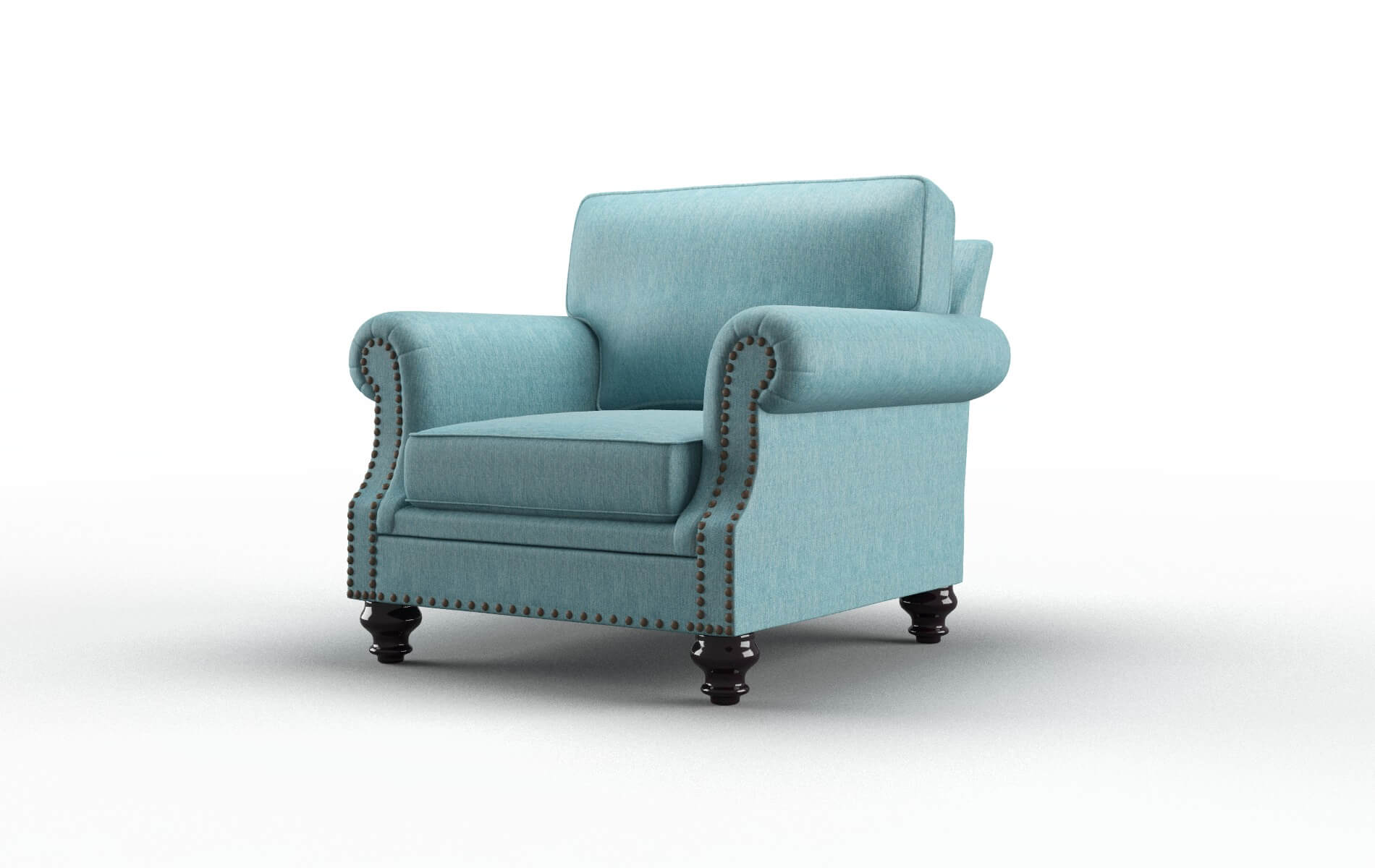 Rotterdam Cosmo Turquoise Chair espresso legs 4