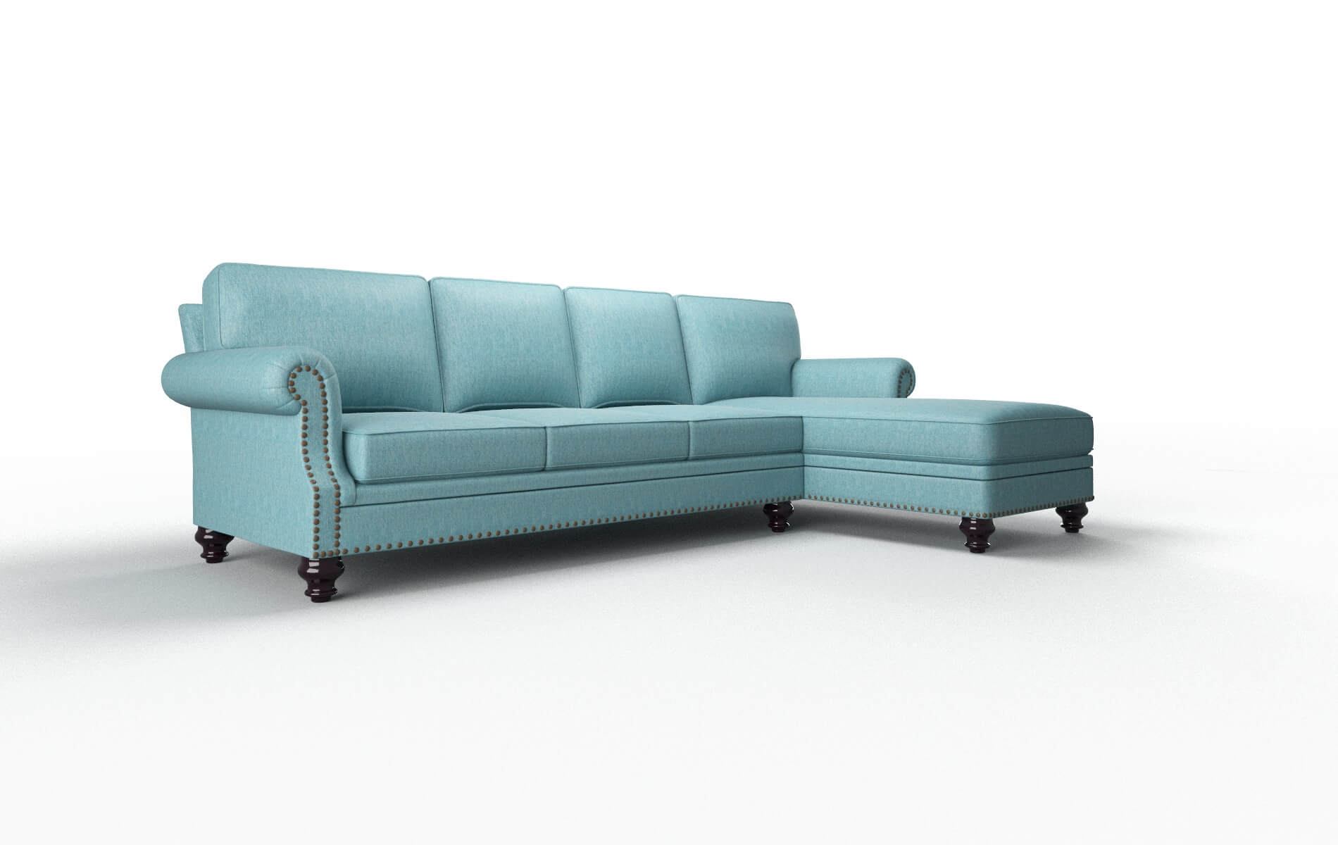 Rotterdam Cosmo Turquoise Panel espresso legs 2